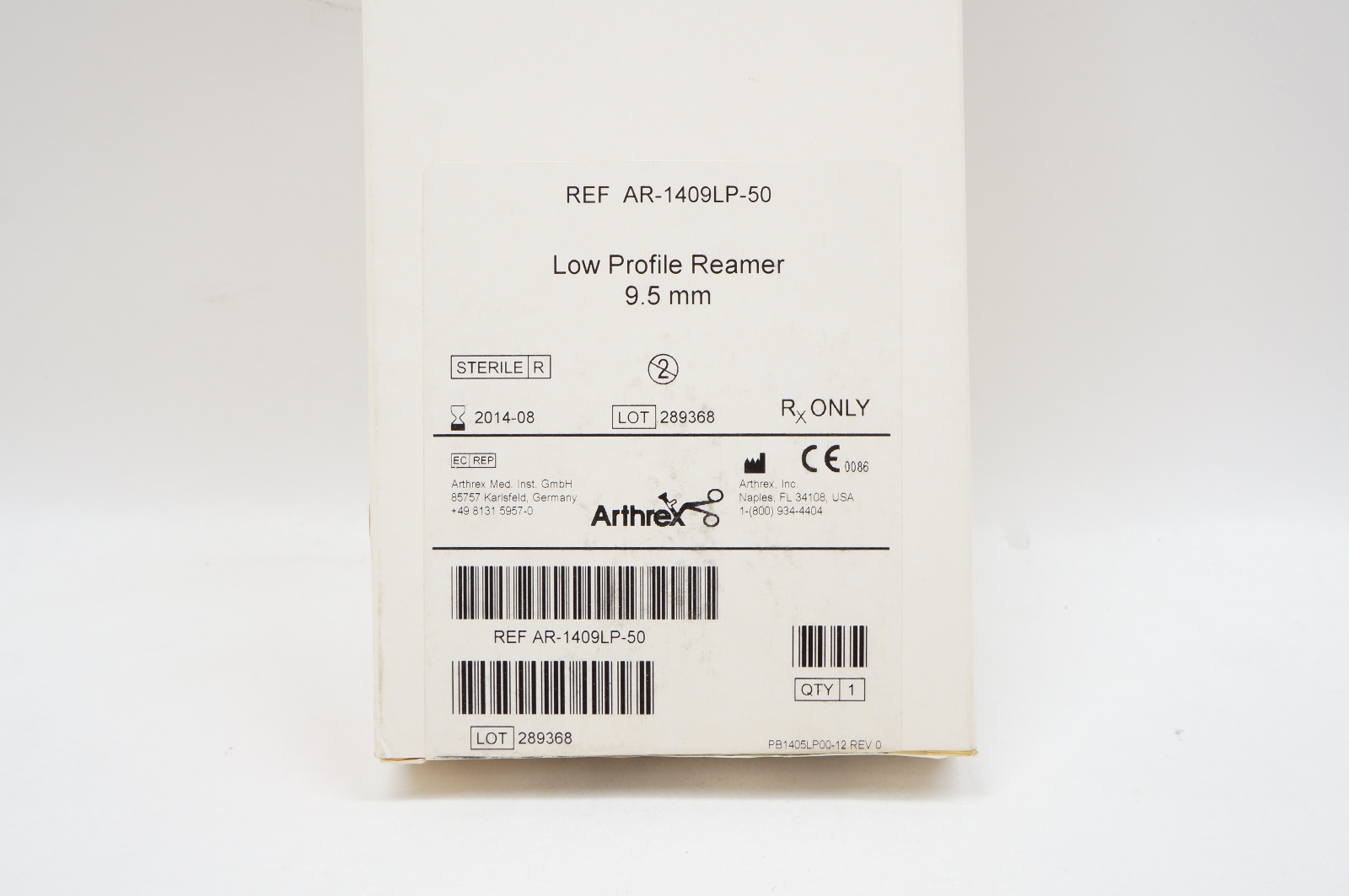 Arthrex AR-1409LP-50 Low Profile Reamer 9.5mm (x)