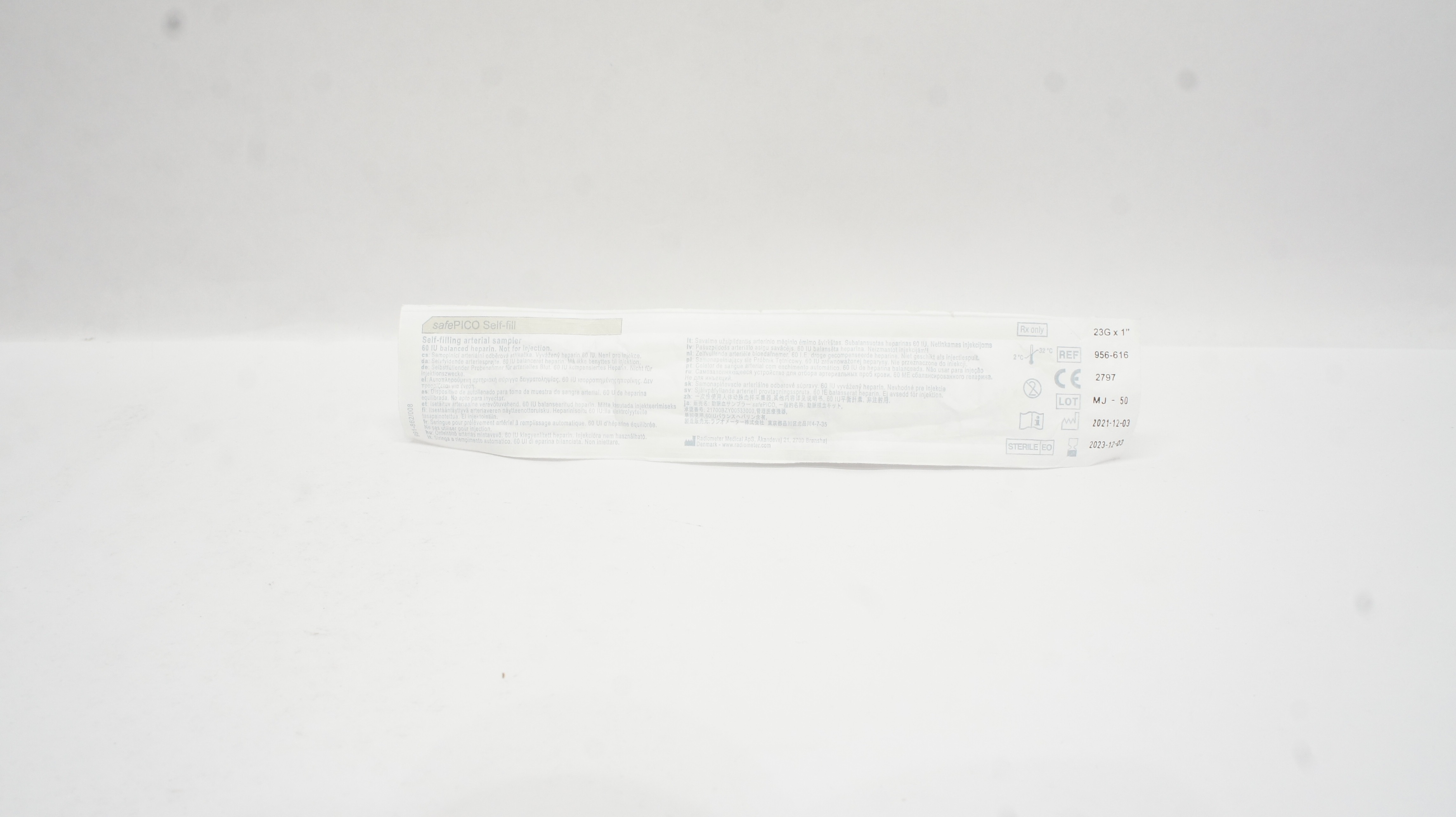 Radiometer 956-616 safePICO Arterial Blood Gas Sampling 23G x 1inch (x)
