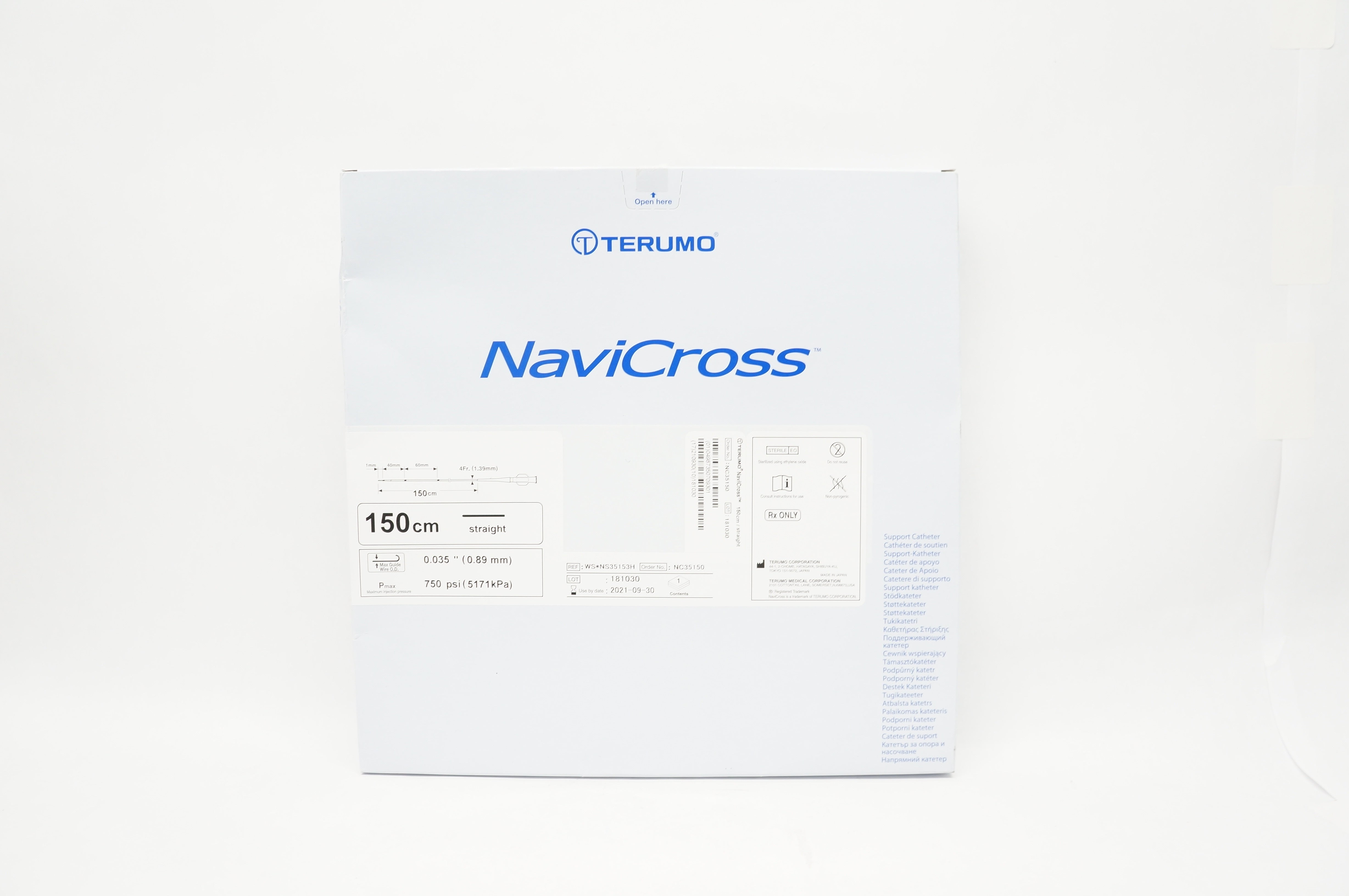 Terumo NS35153H NaviCross 150 cm/Straight Support Cath. (x)