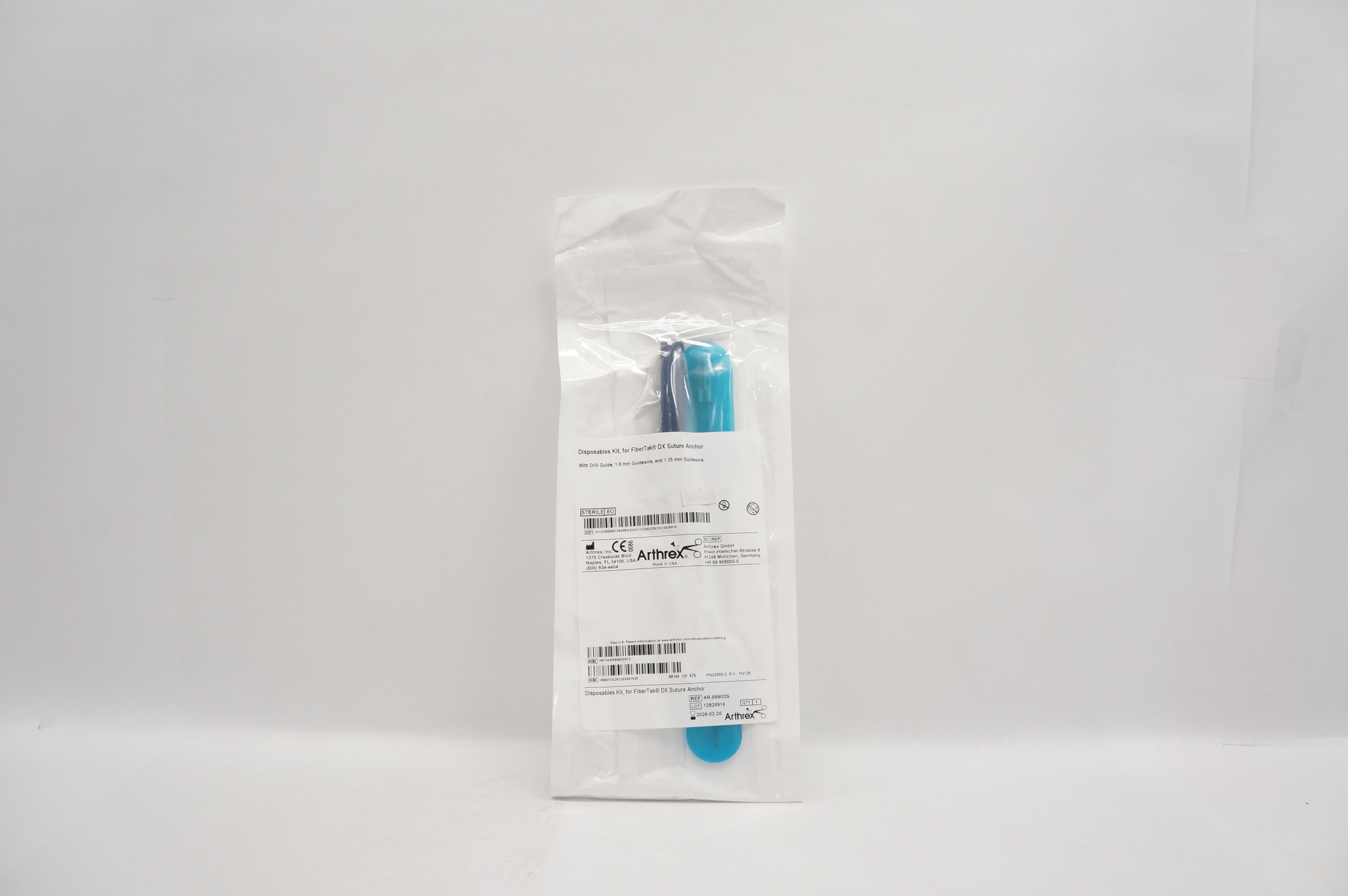 Arthrex AR-8990DS Disposables Kit for FiberTak DX Suture Anchor 1.6 x 1.35mm