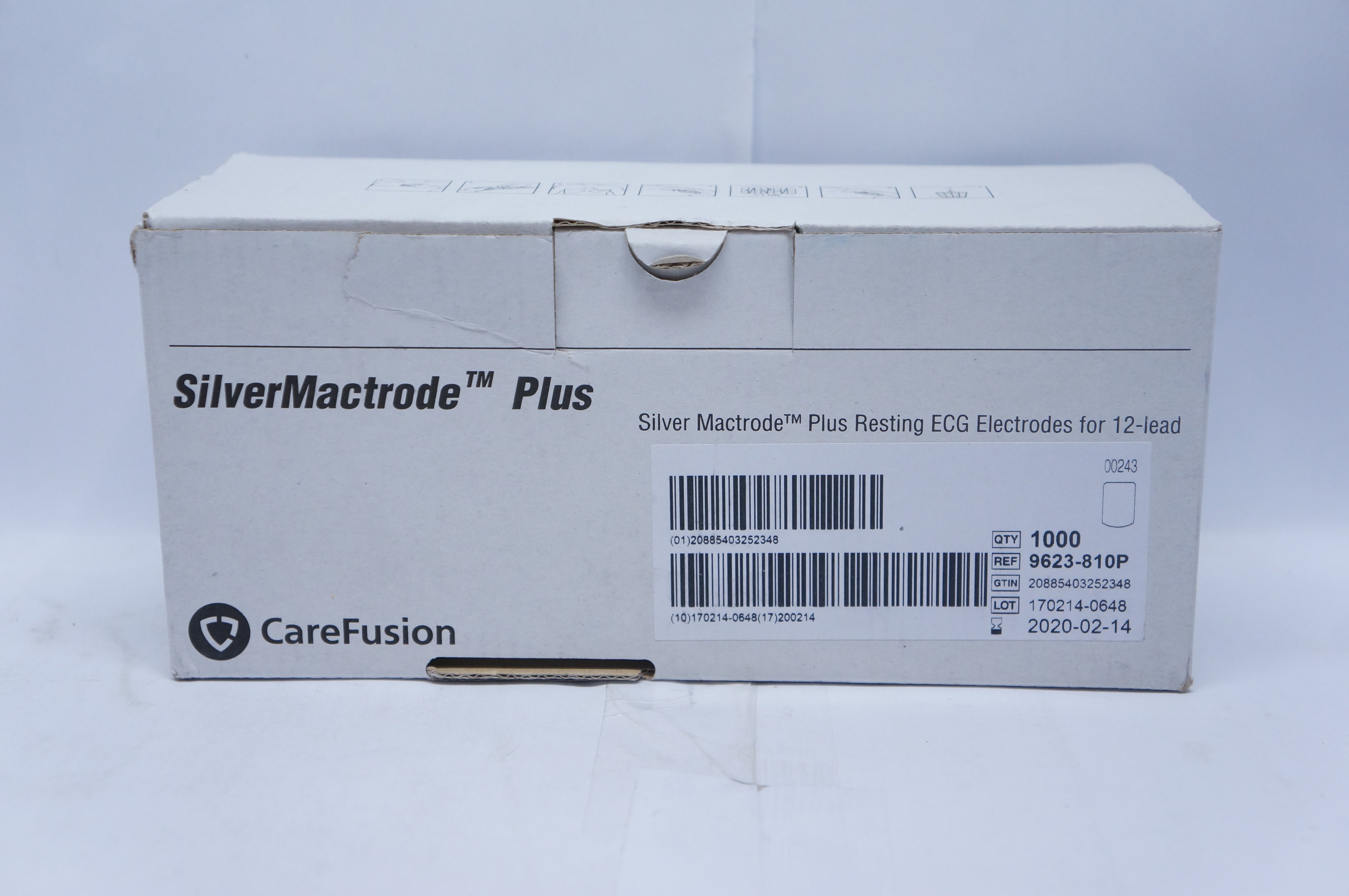 CareFusion 9623-810P Silver Mactrode Plus Resting ECG Elecrodes (x)-Box of 1000
