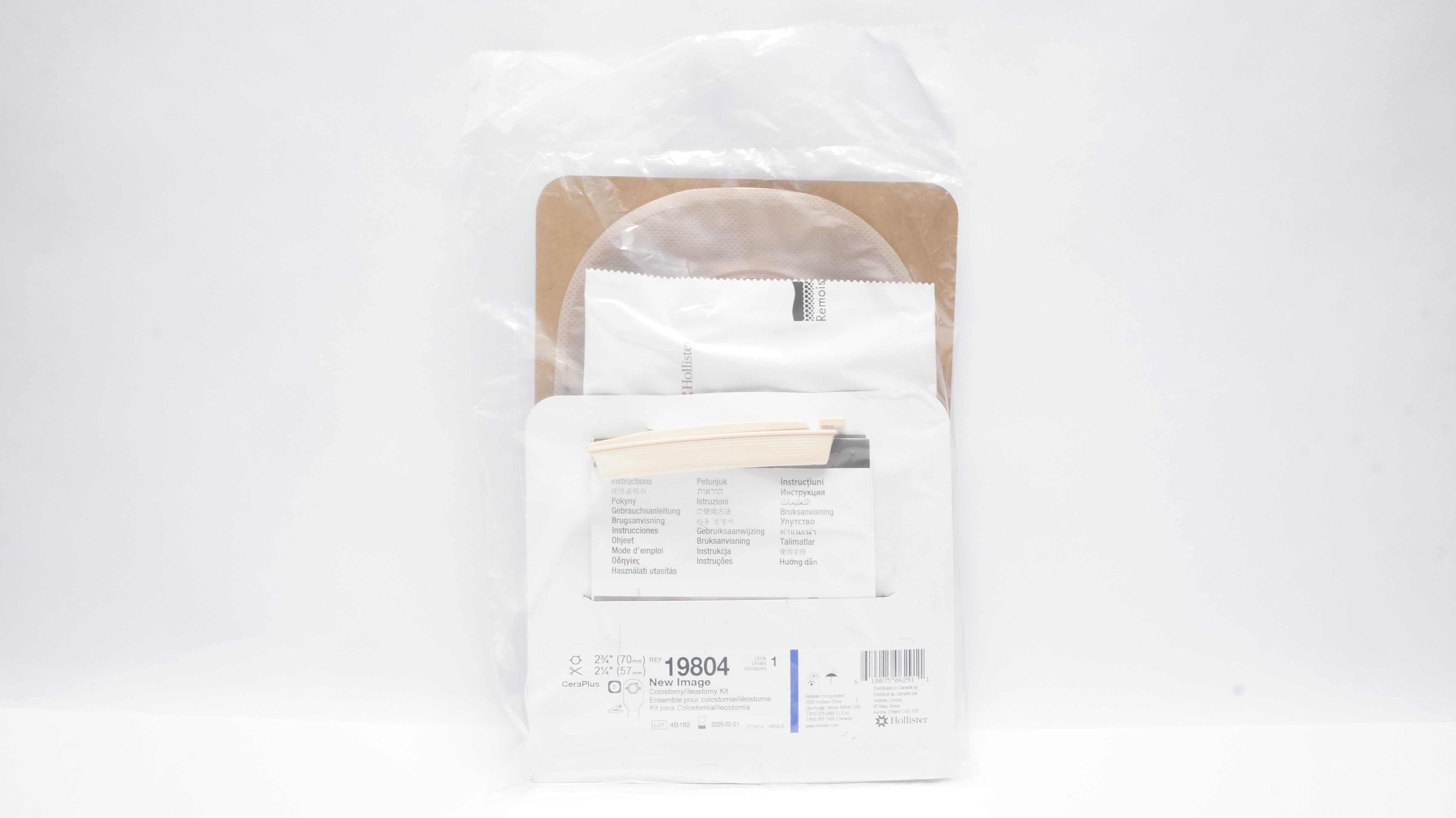 Hollister 19804 New Image Colostomy/lleostomy Kit 2 3/4In x 2 1/4In