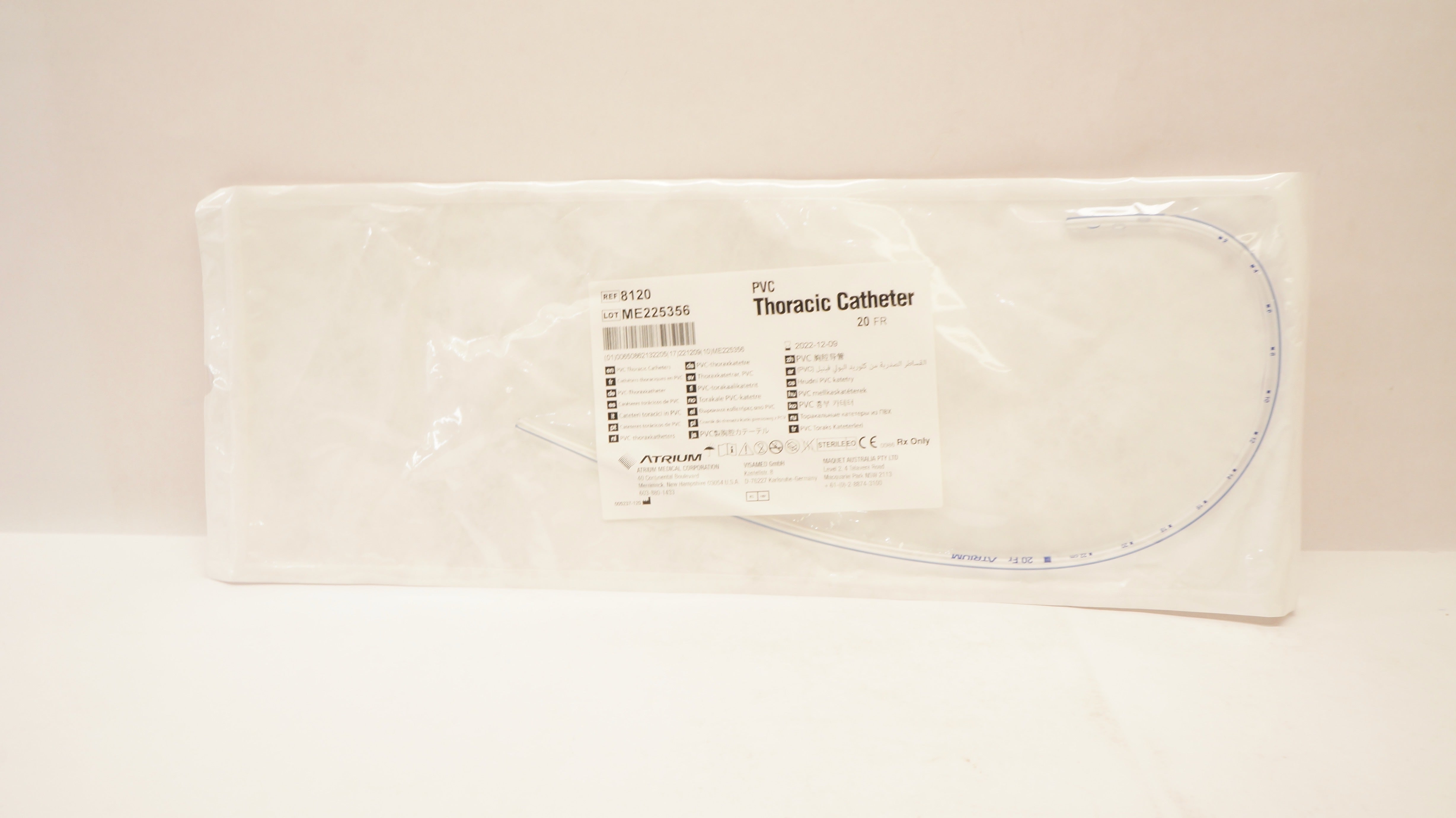 Atrium 8120 PVC Thoracic Cath. 20Fr (x)