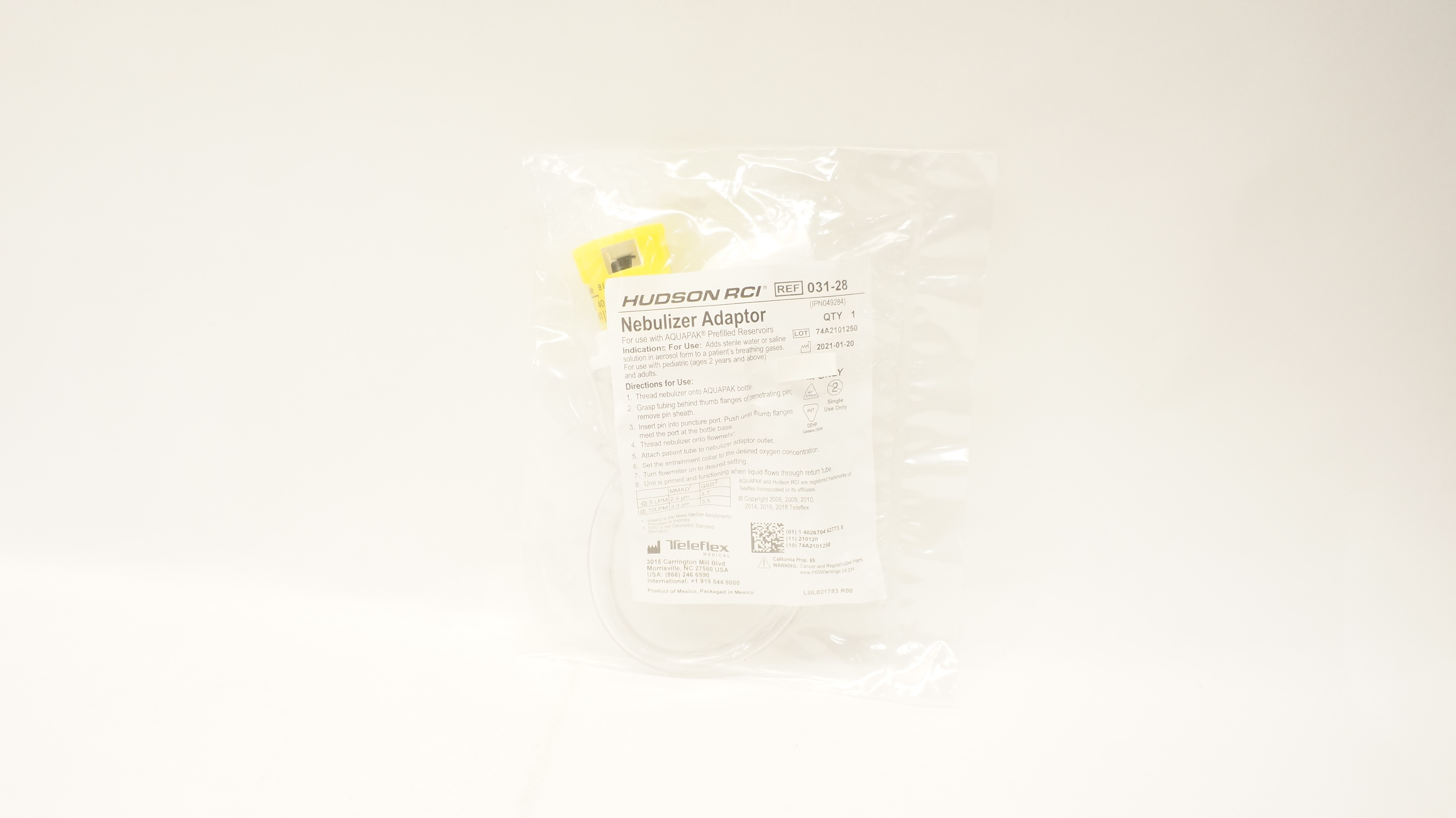 Teleflex 031-28 Hudson RCI Nebulizer Adaptor (x)