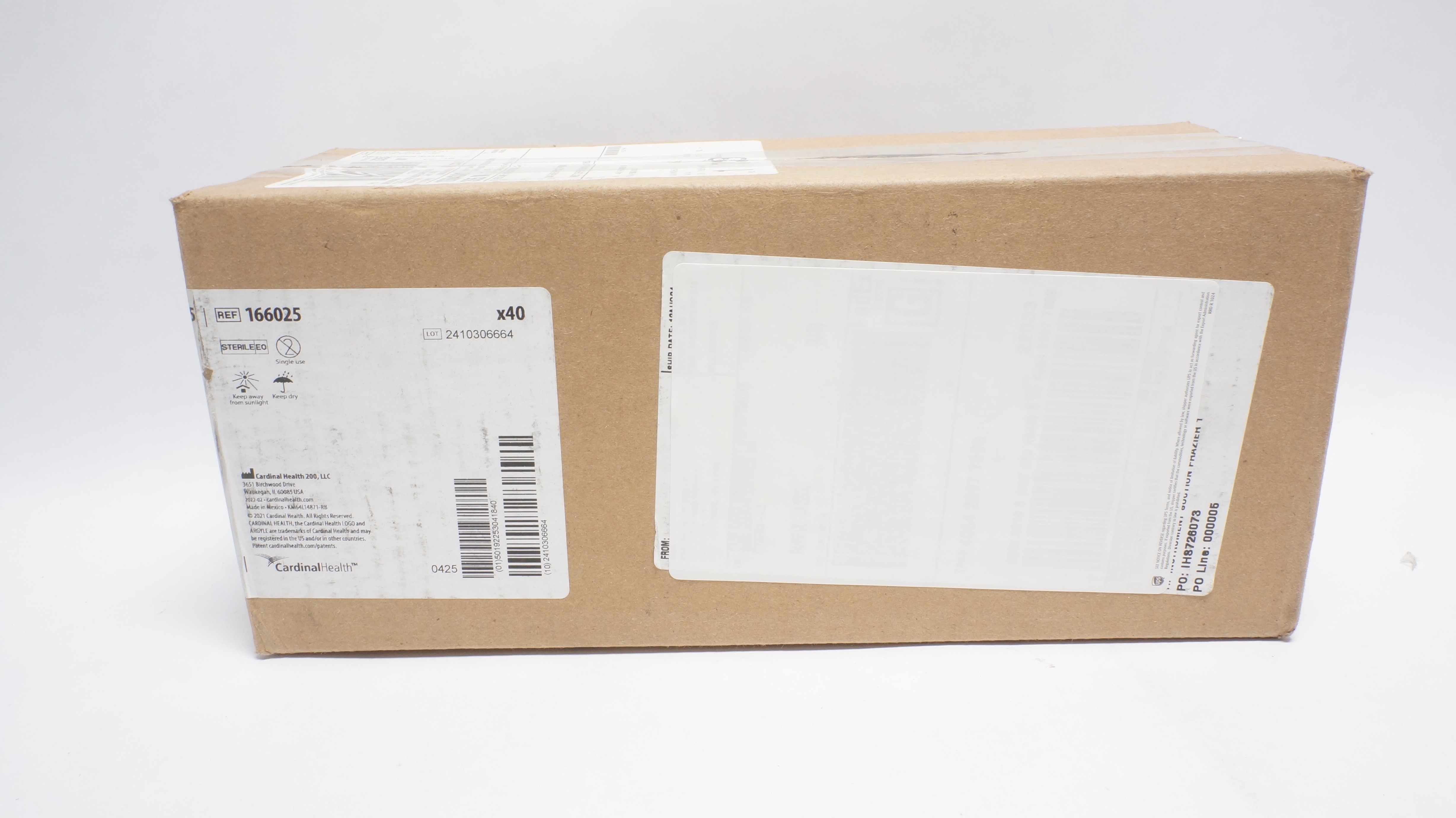 Cardinal Health 166025 Frazier Surgical Suction Instrument 10Fr/Ch - Box of 26