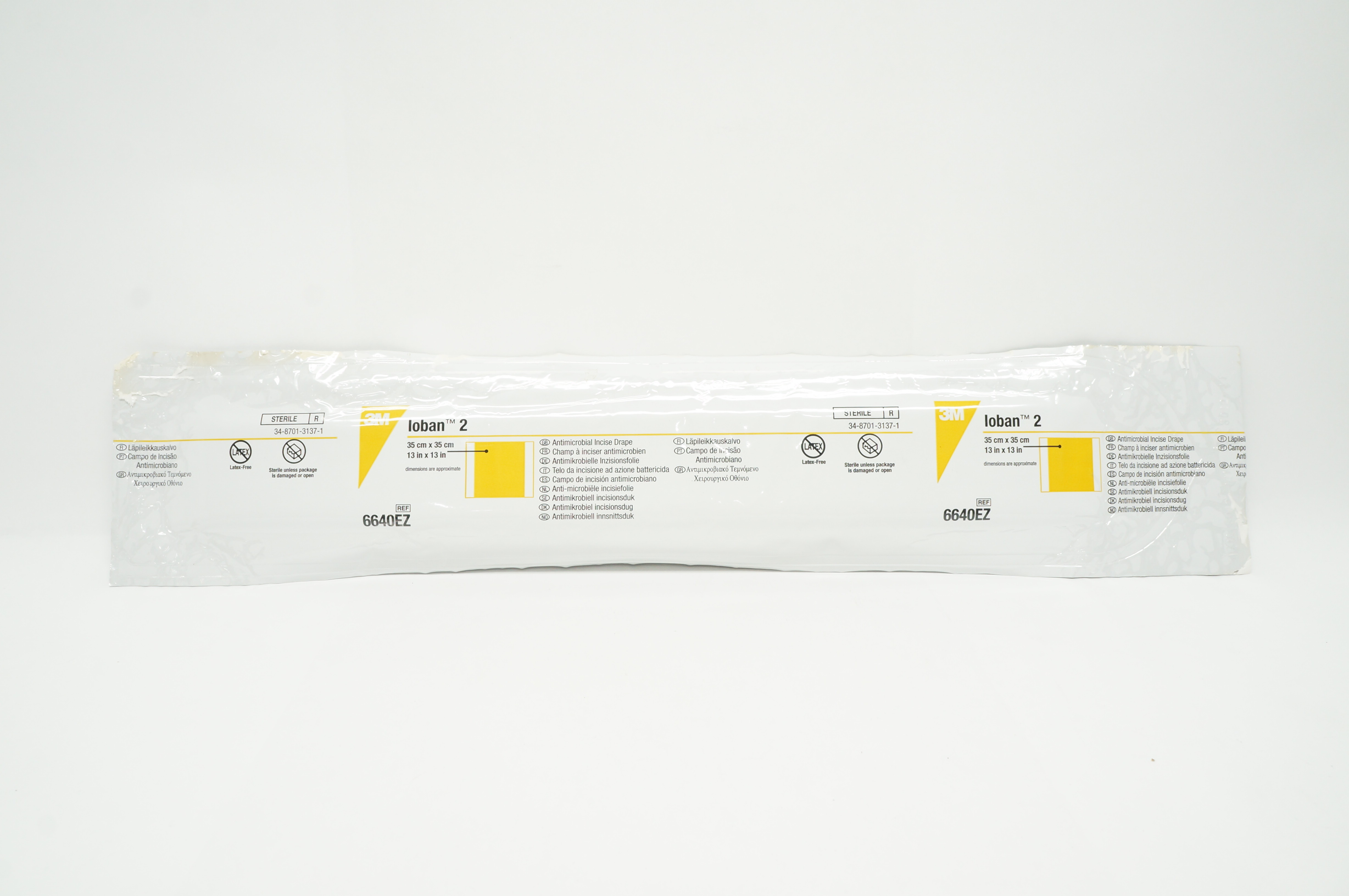 3M 6640EZ Loban 2 Antimicrobial Incise Drape 13inch x 13inch