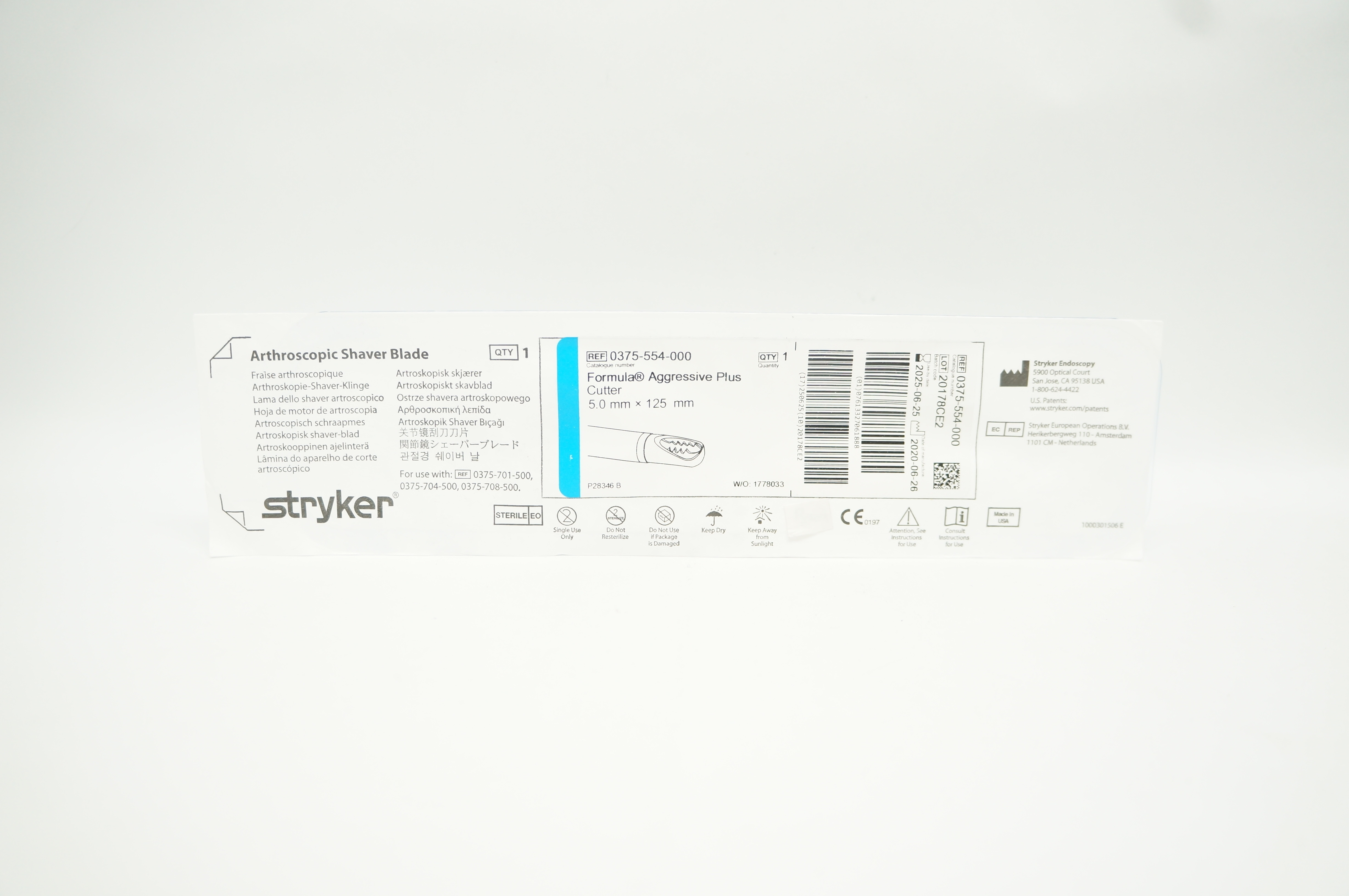 Stryker 0375-554-000 Formula Aggressive Plus Cutter 5.0mm