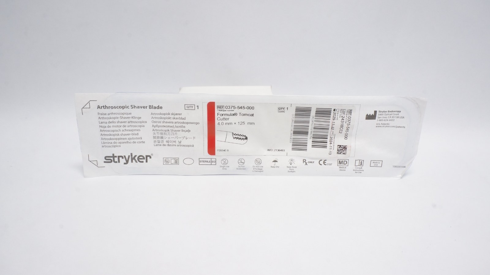 Stryker 0375-545-000 Formula Tomcat Cutter 4.0 mm x 125 mm