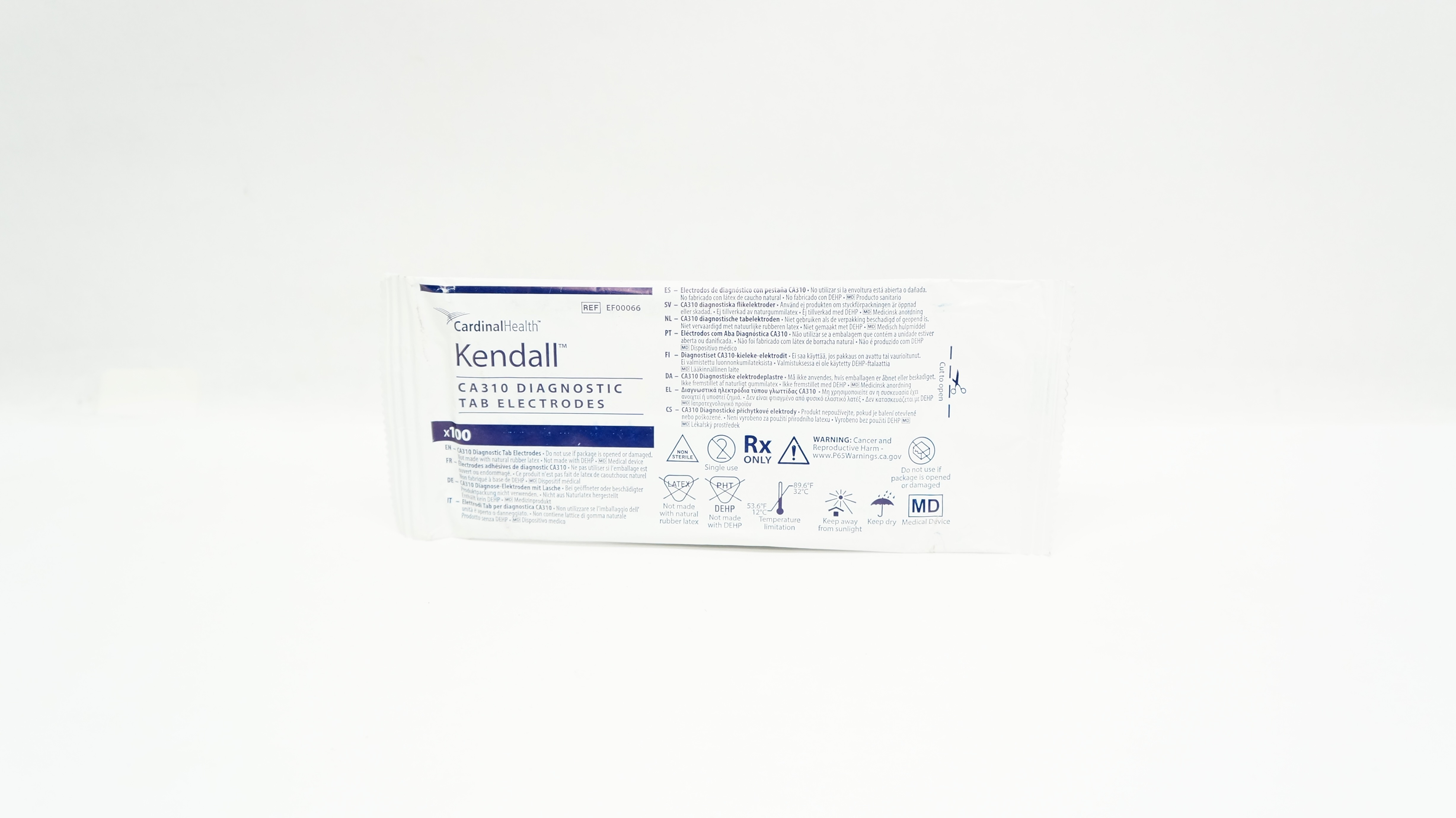 Cardinal Health EF00066 Kendall CA310 Diagnostic Tab Electrodes - Pack of 100