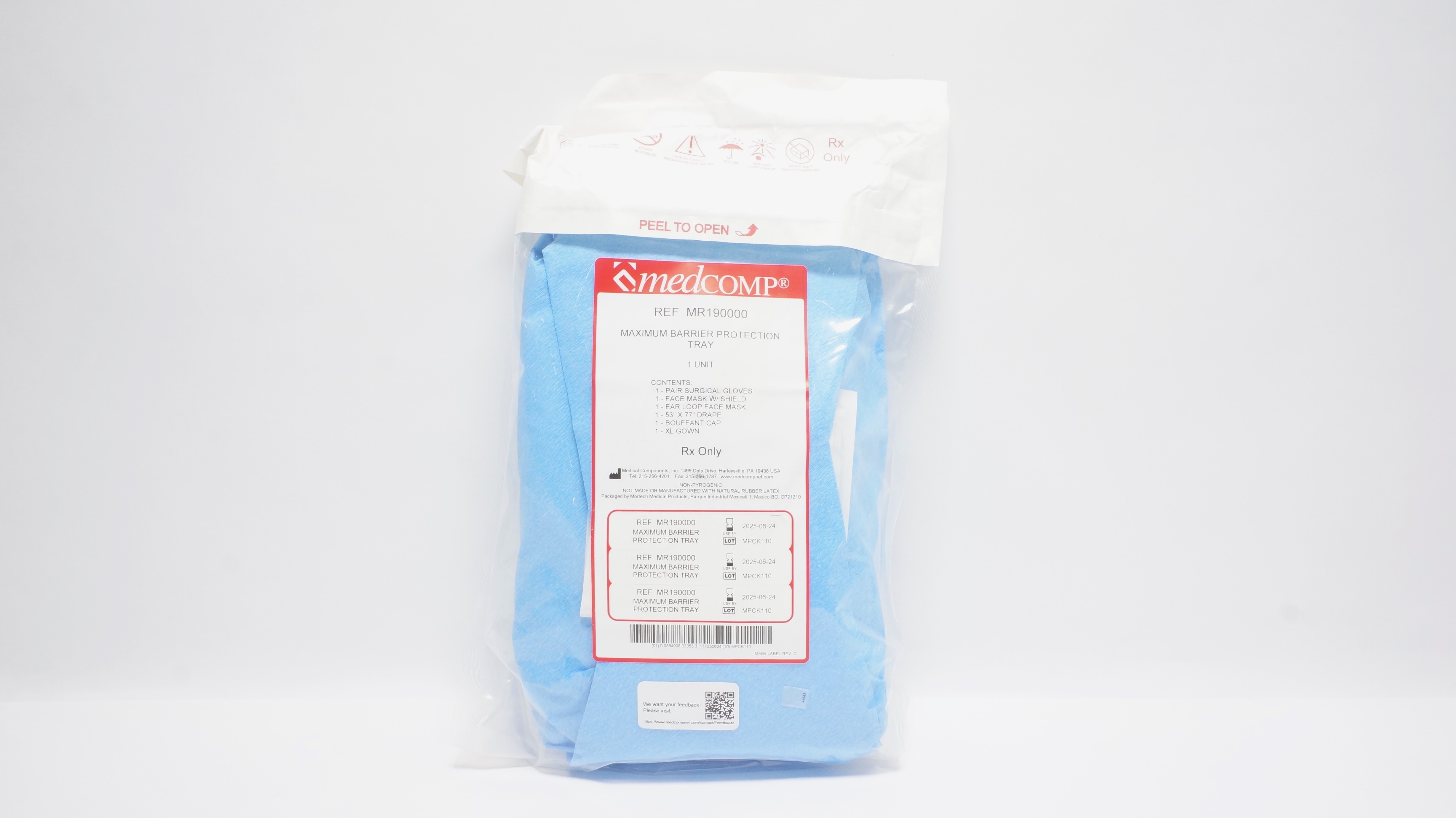 Medcomp MR190000 MAXIMUM BARRIER PROTECTION TRAY (x)