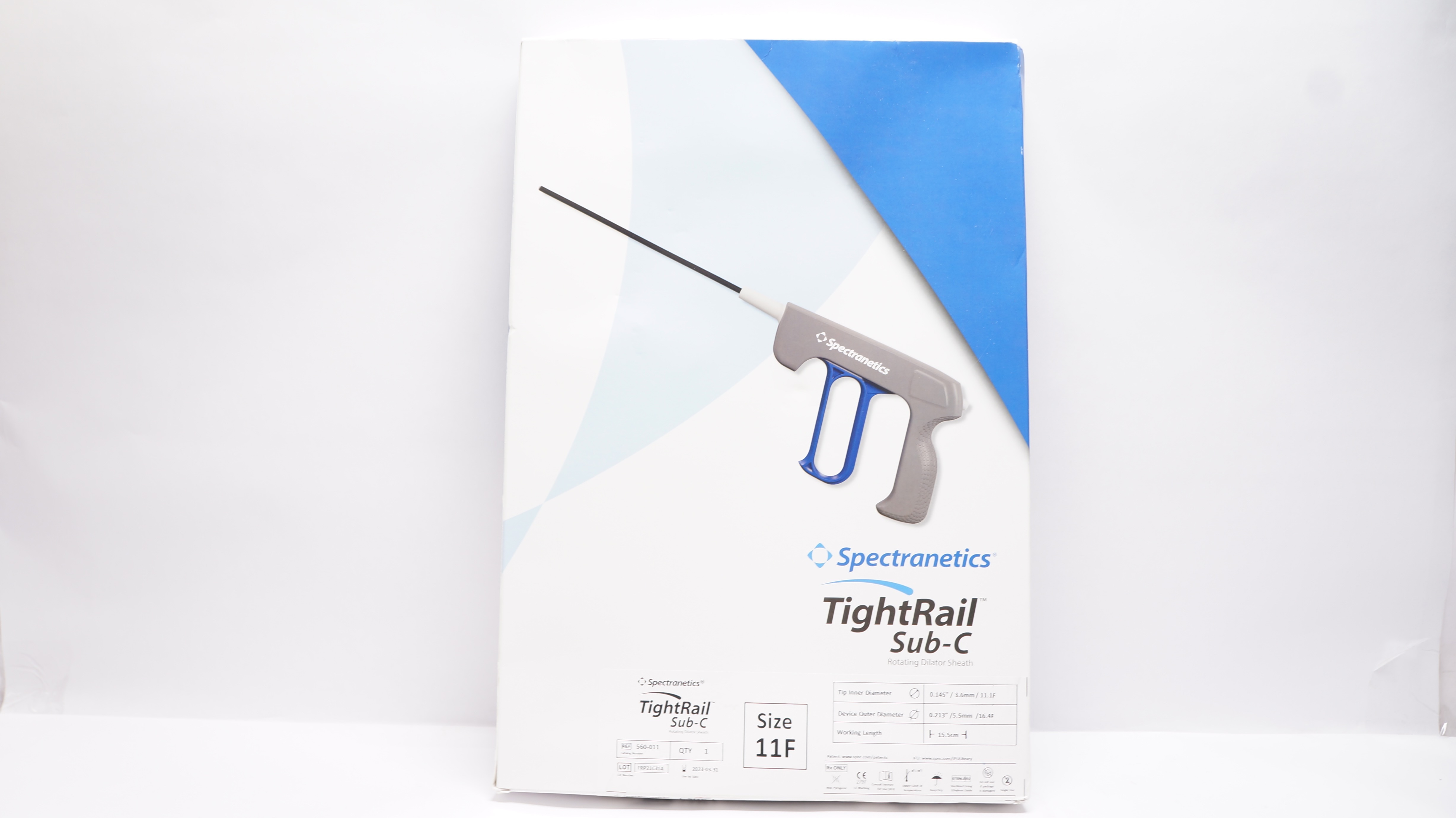 Spectranetics 560-011 TightRail Sub-C Rotating Dilator Sheath 11F x 15.5cm (x)