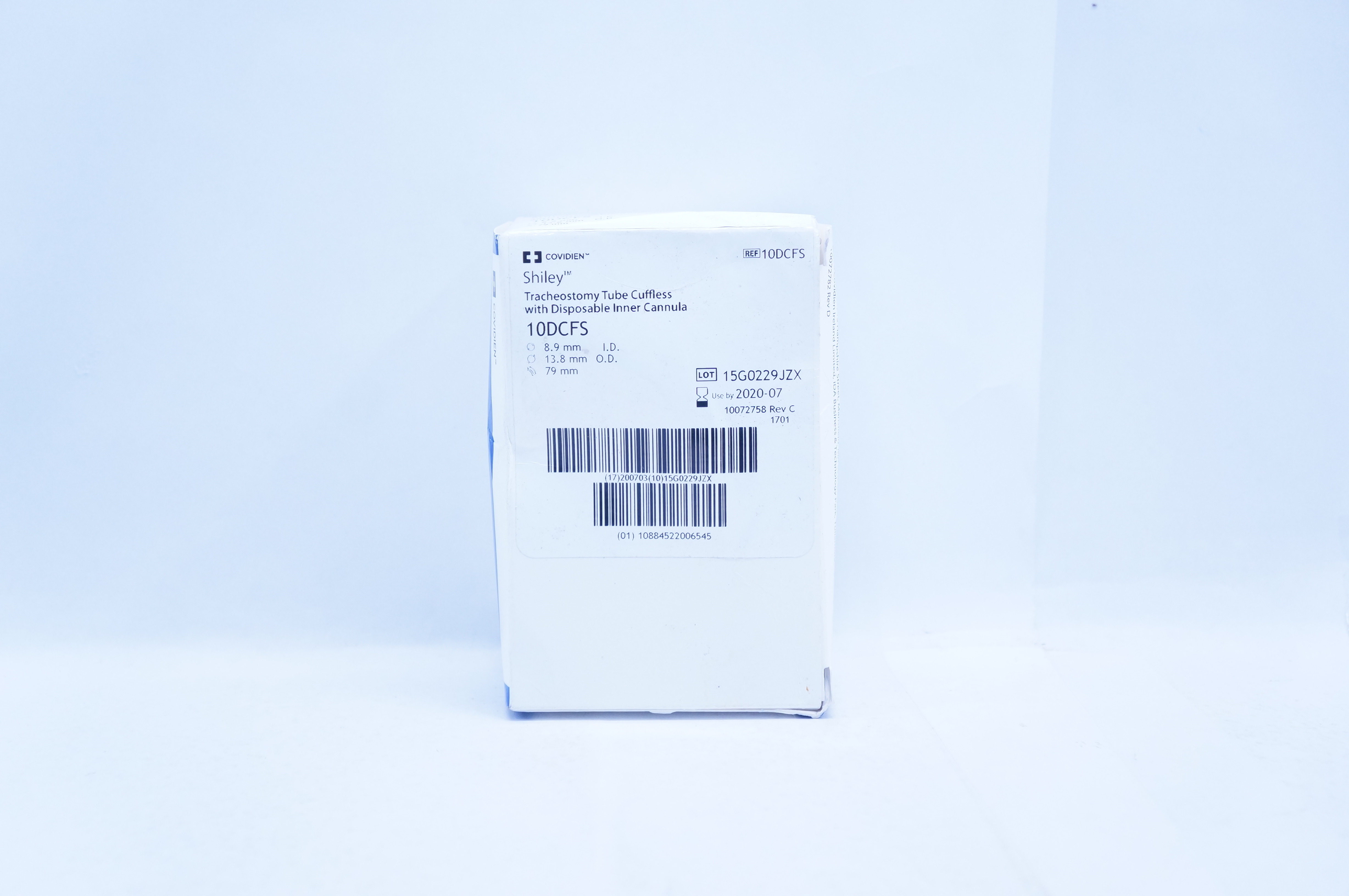 Covidien 10DCFS Shiley Tracheostomy Tube Cuffless 8.9 x 13.8 x 79mm (x)