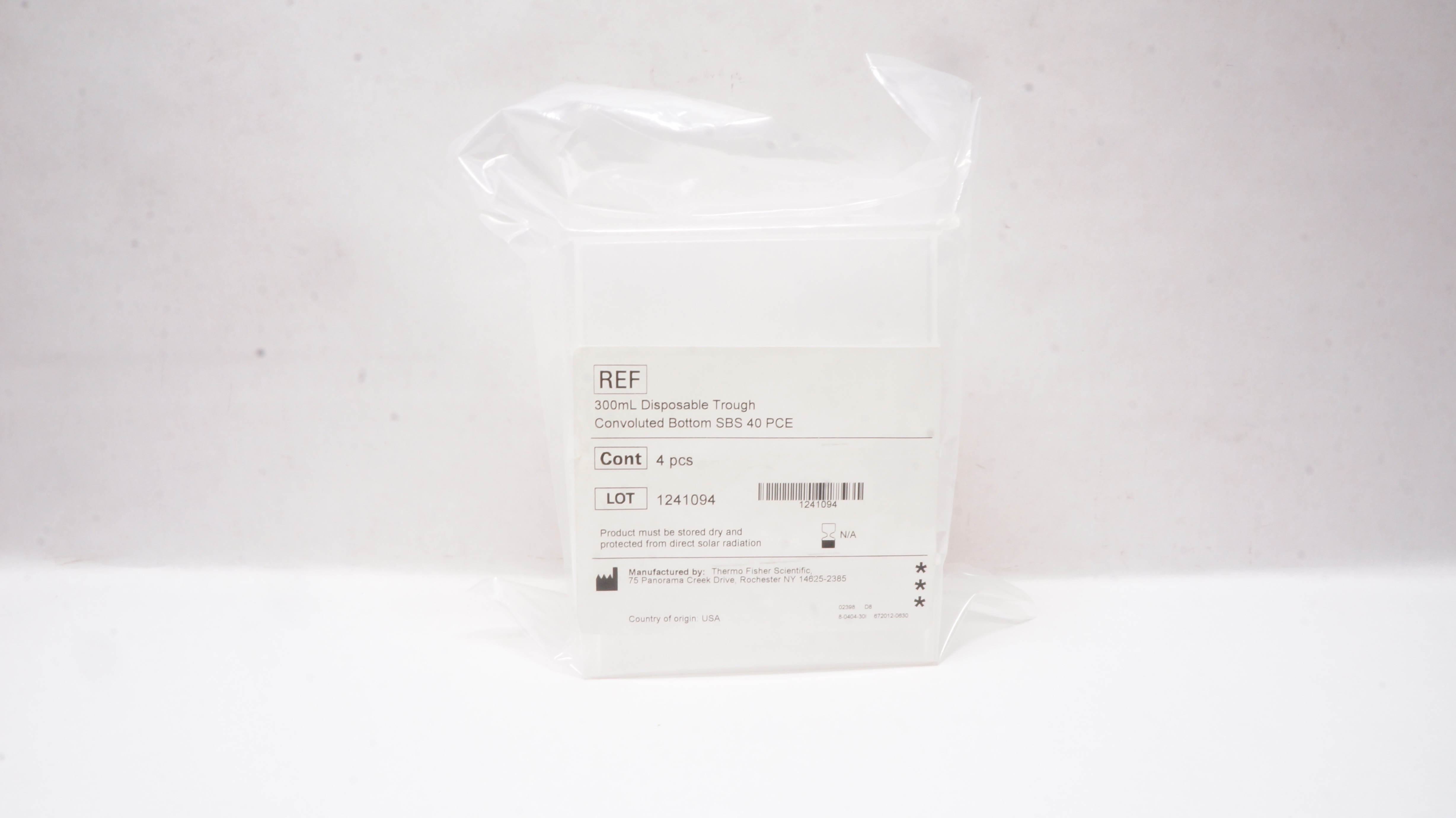 ThermoFisher SBS 40 PCE Disposable Through Convoluted Bottom, 300mL - 4 pcs