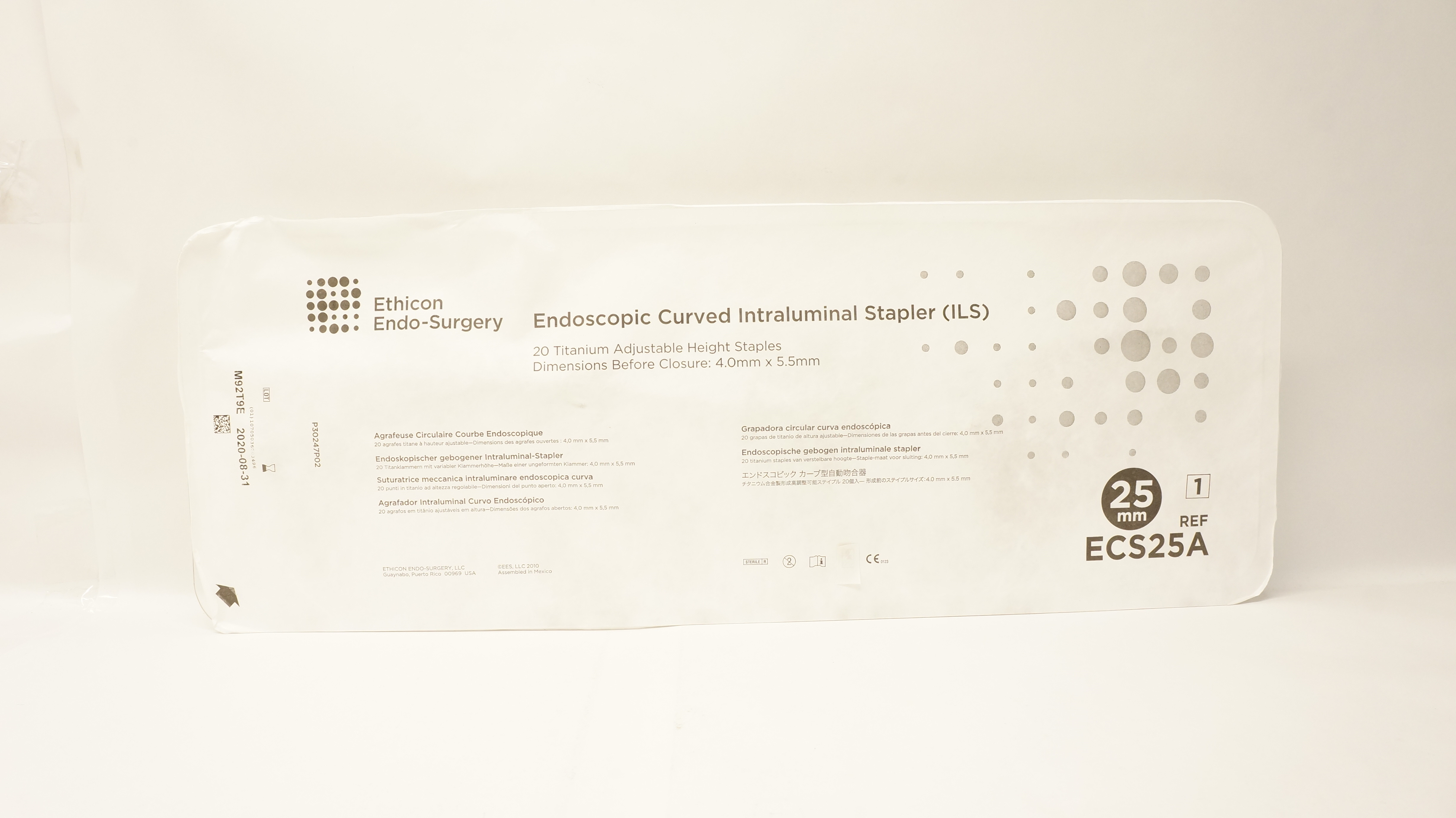 ETHICON ECS25A Endoscopic Curved Intraluminal Stapler: 25mm (x)