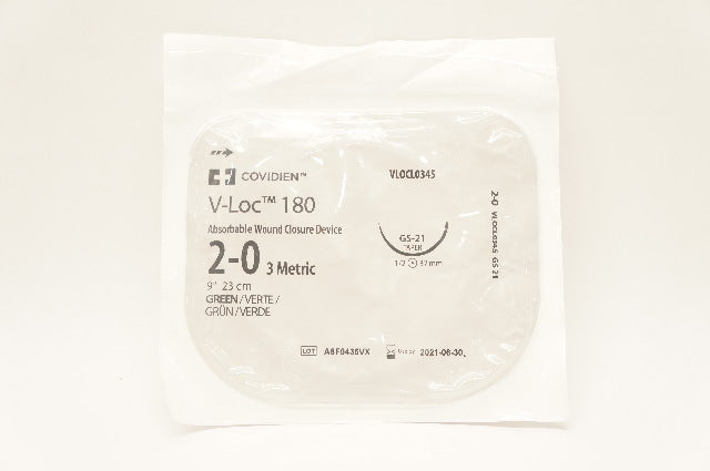 Covidien VLOCL0345 2-0 V-Loc 180 Absorbable Wound Closure Device 23mm GS-21 (x)