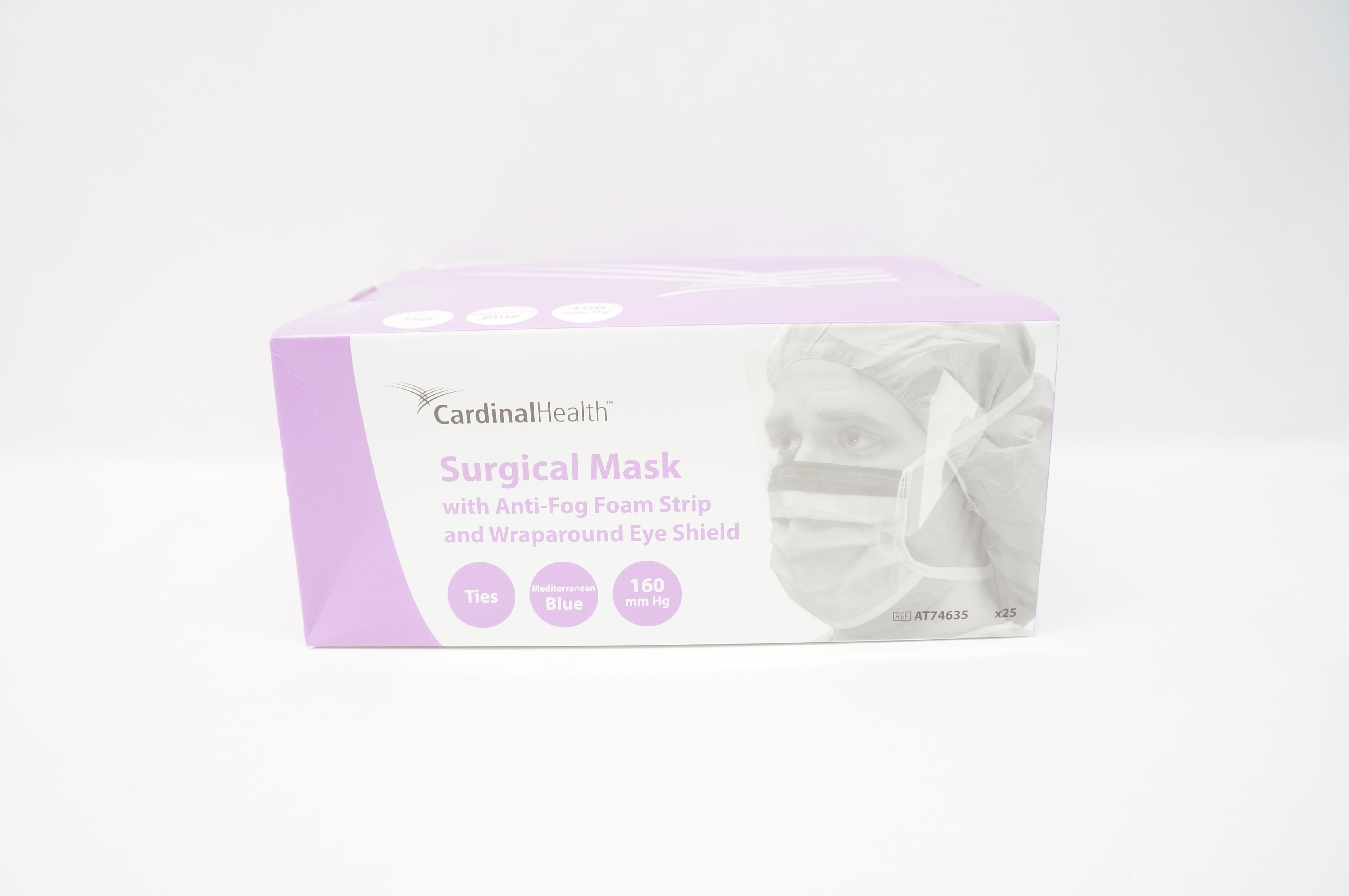 Cardinal Health AT74635 Surgical Mask 160mm Hg - Box of 25