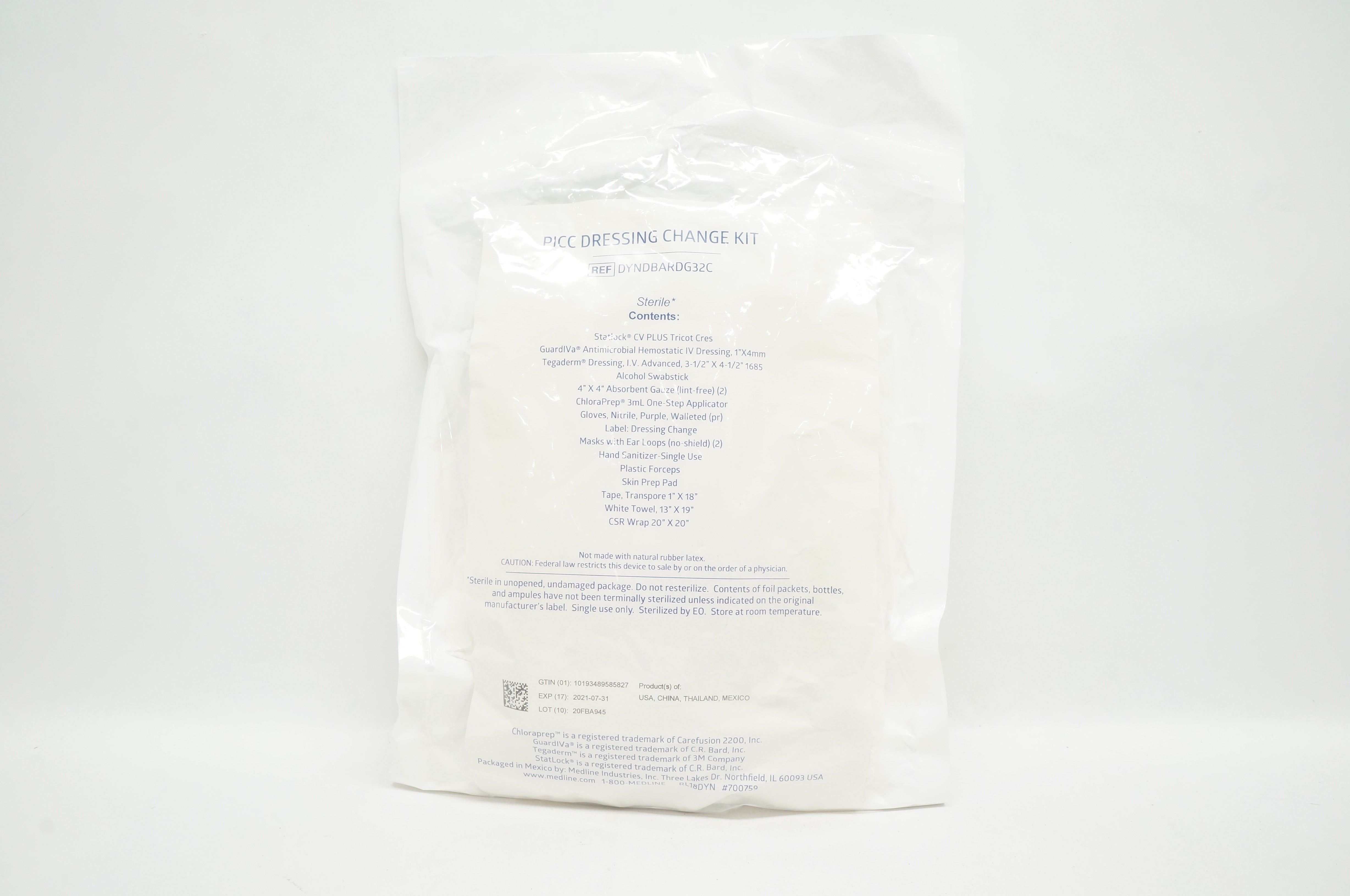 Medline DYNDBARDG32C Picc Dressing Change Kit (x)