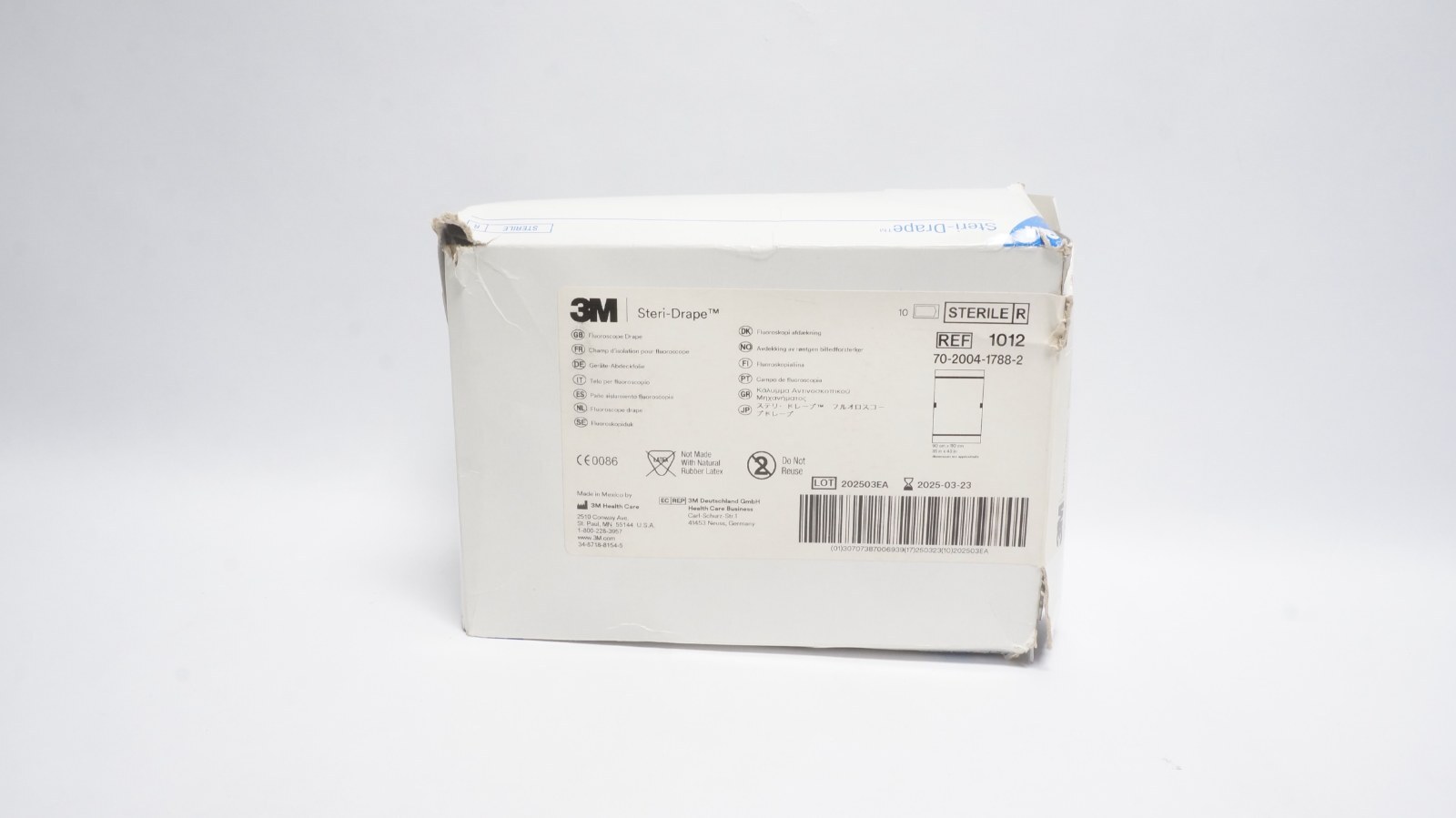3M Steri-Drape 1012 Sterile Fluoroscope Drape 90x110cm - box of 10