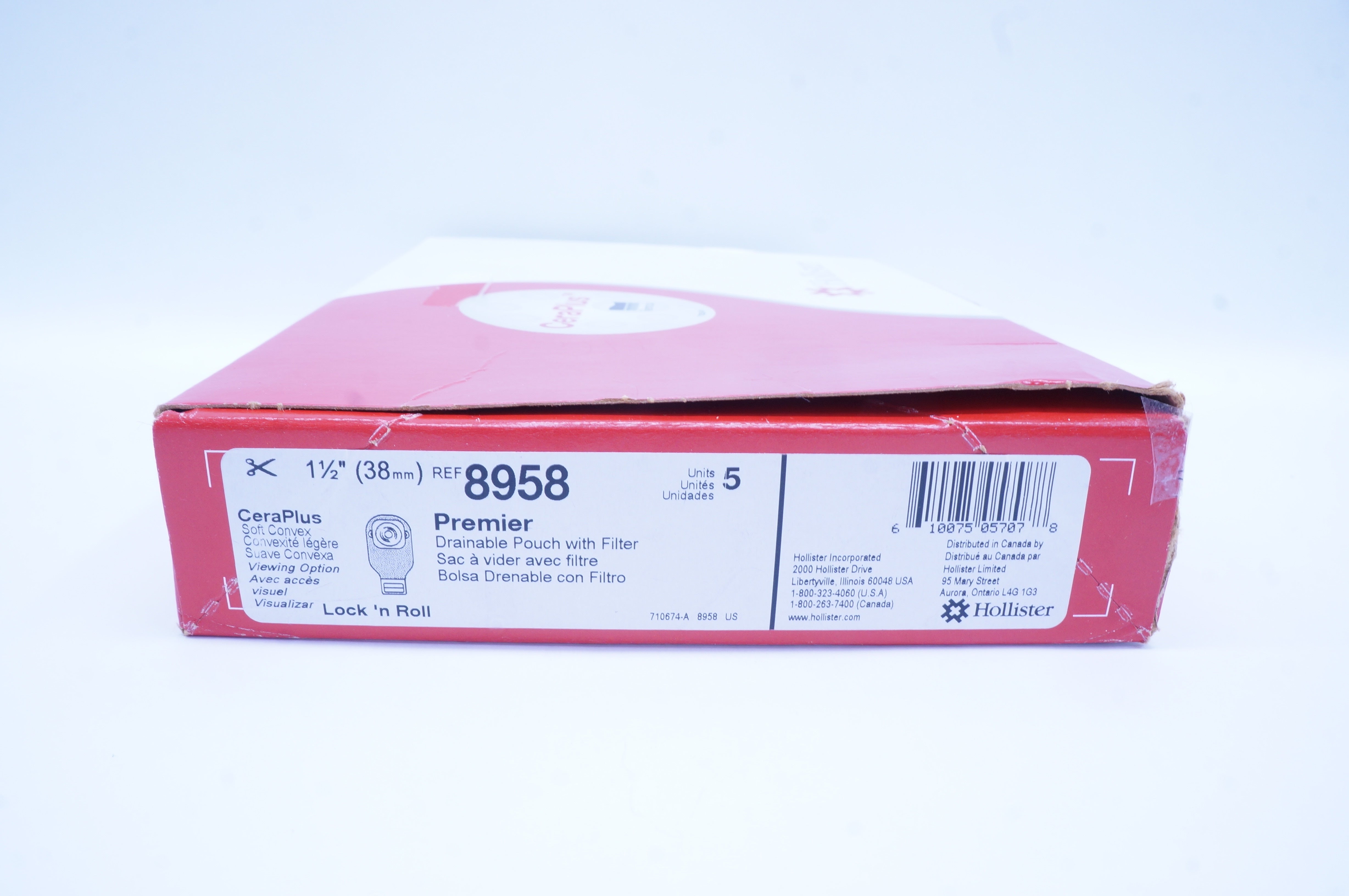 Hollister 8958 CeraPlus Premier Drainable Pouch with Filter 1 1/2in. - Box of 4