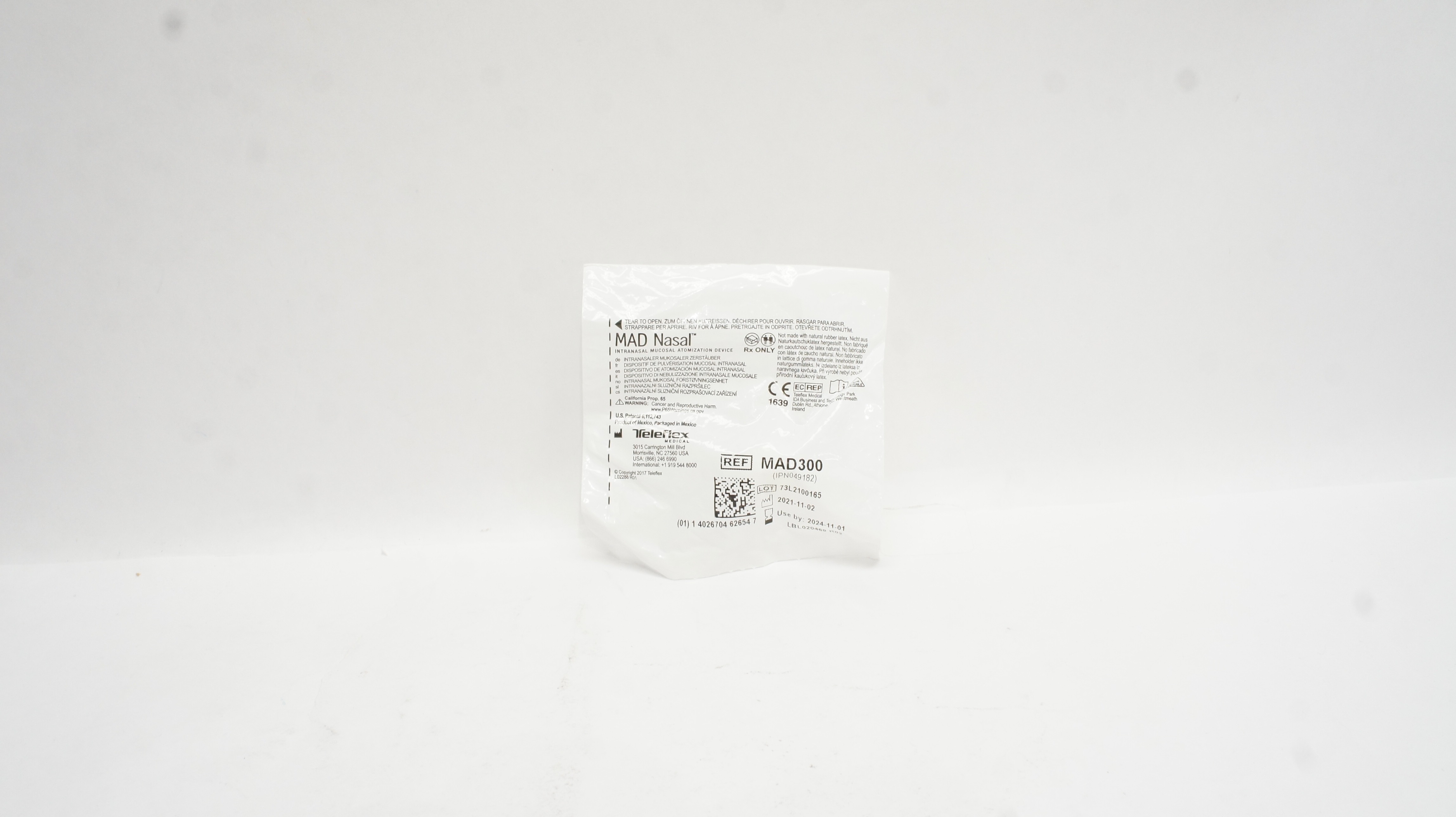 Teleflex MAD300 MAD Nasal Intranasal Mucosal Atomization Device
