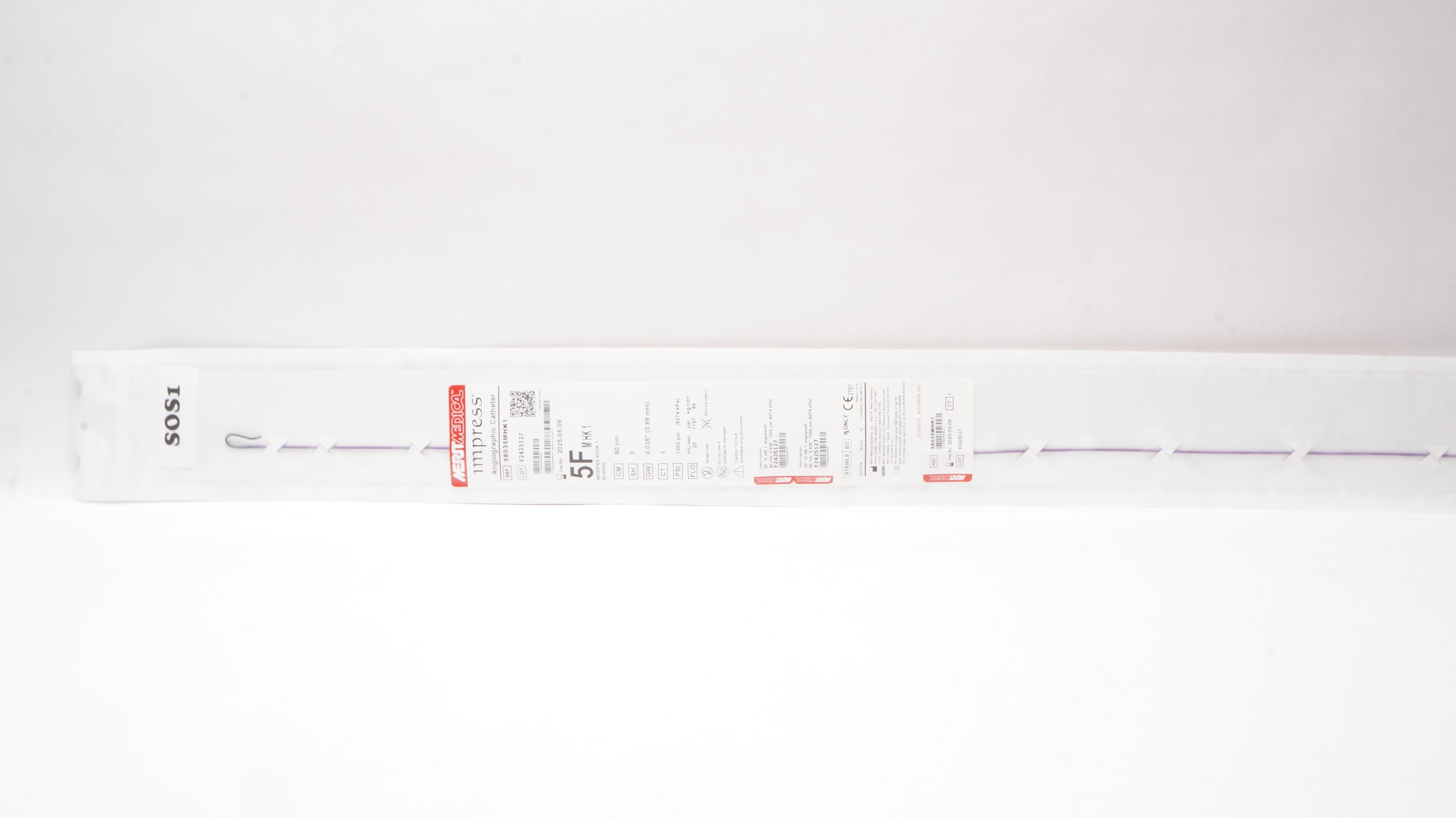Merit Medical 58035MHK1 Impress MHK1  Angiographic Cath. 5F