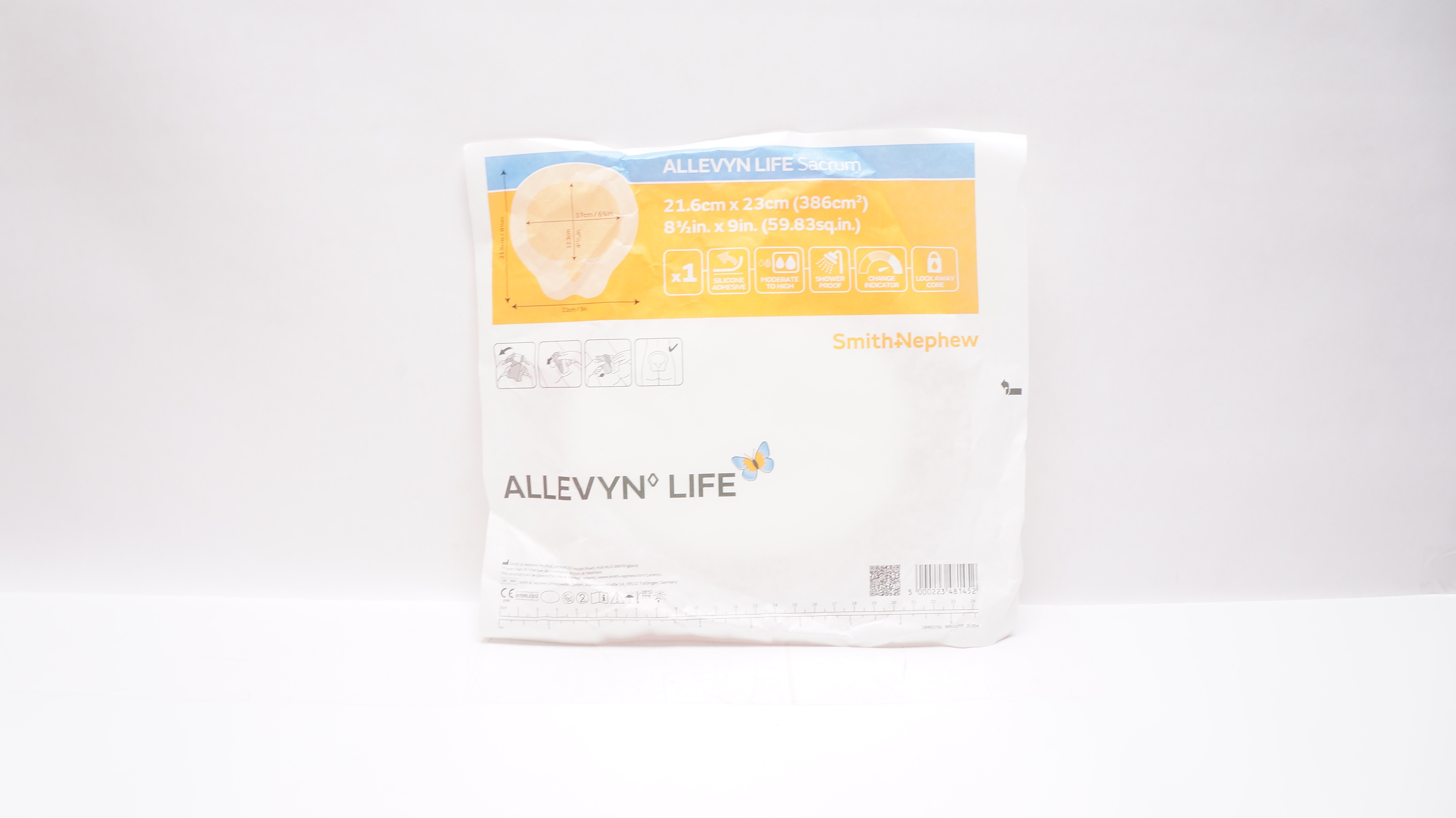 Smith&Nephew 66801307 Allevyn Life Sacrum Dressing 8-1/2inch x 9inch