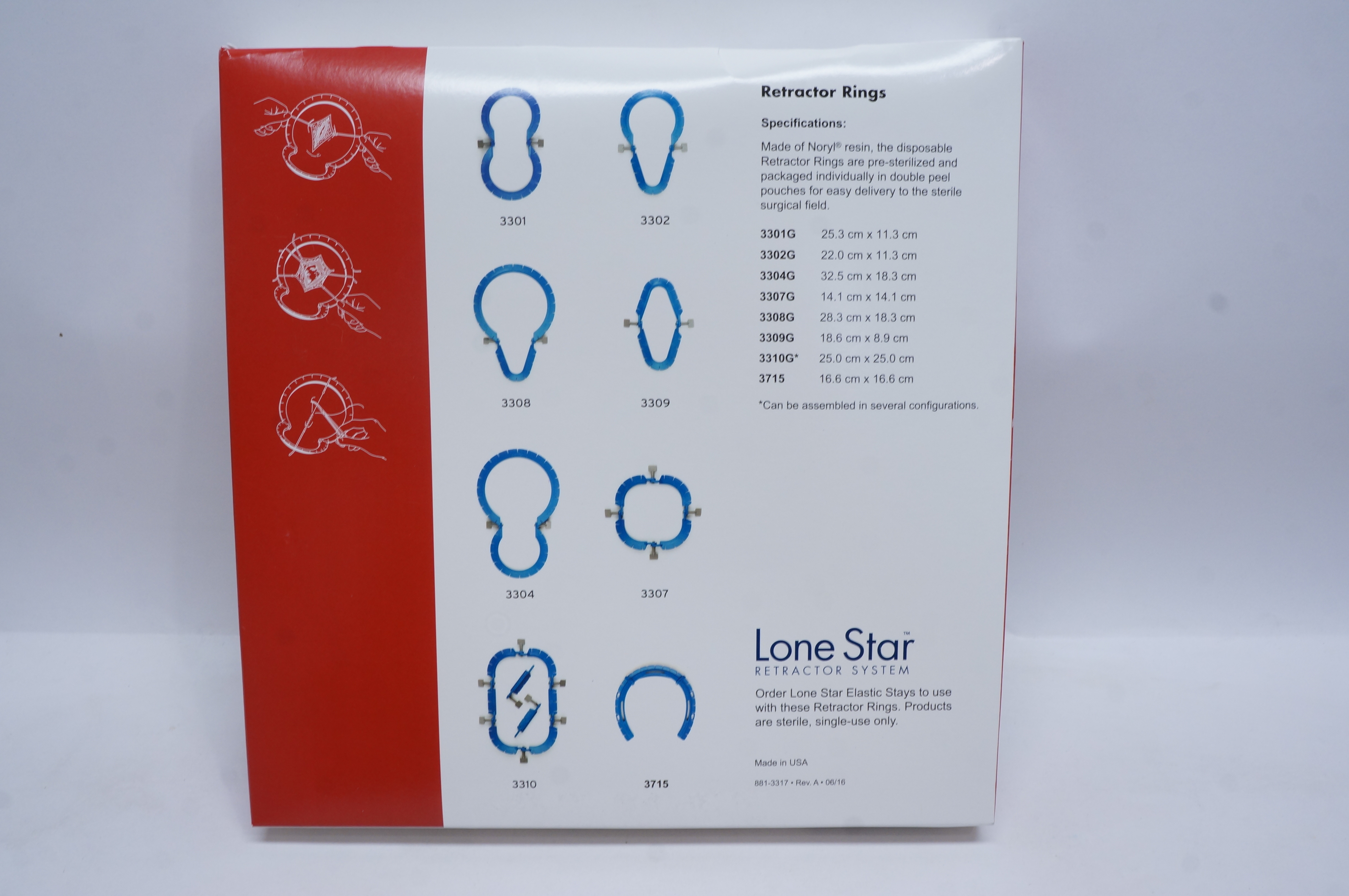 Cooper Surgical 3304G Lone Star Disposable Retractor Ring 32.5cm x 18.3cm