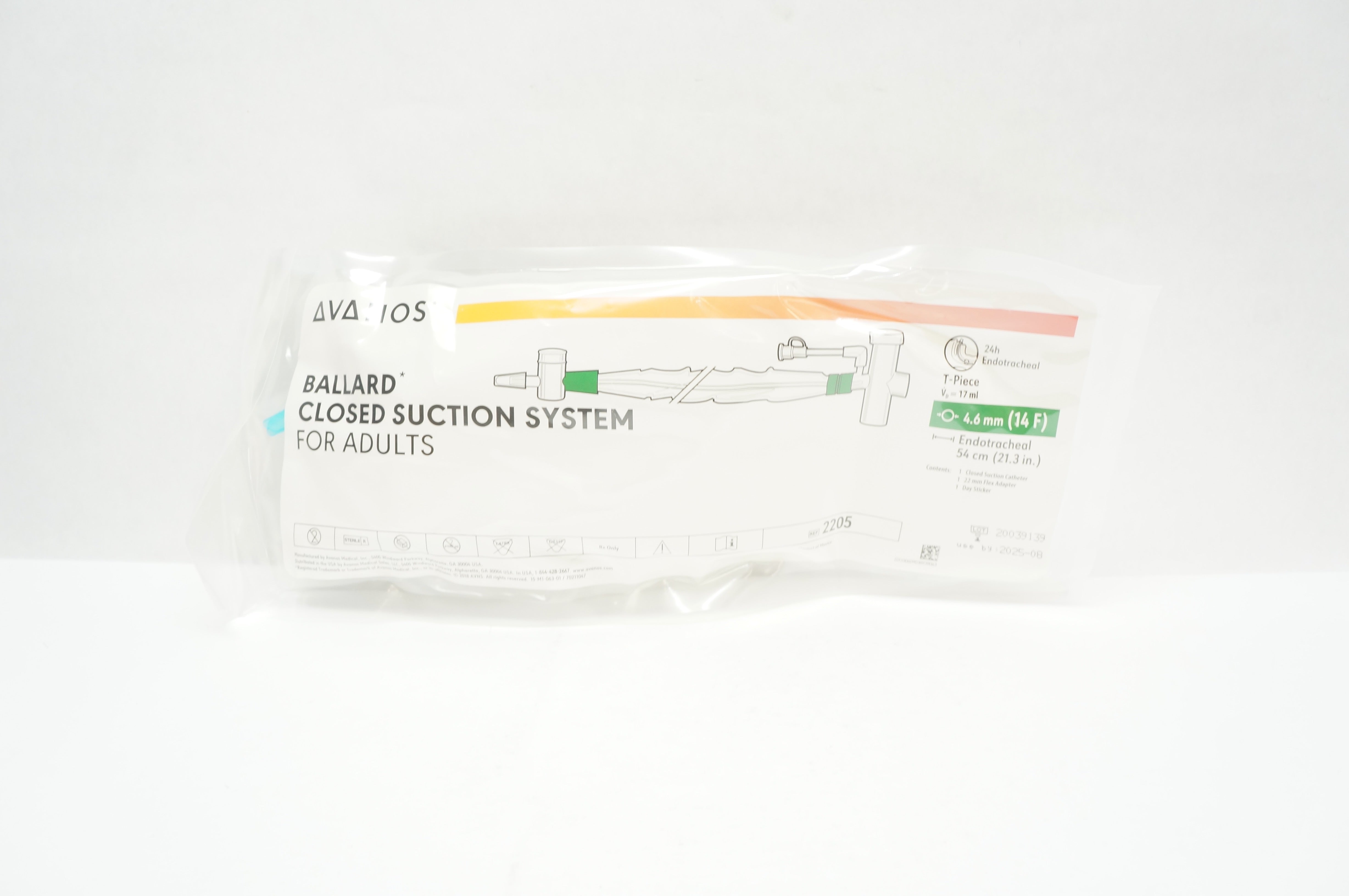 Avanos 2205 Ballard Closed Suction System For Adults 14F x 21.3inch