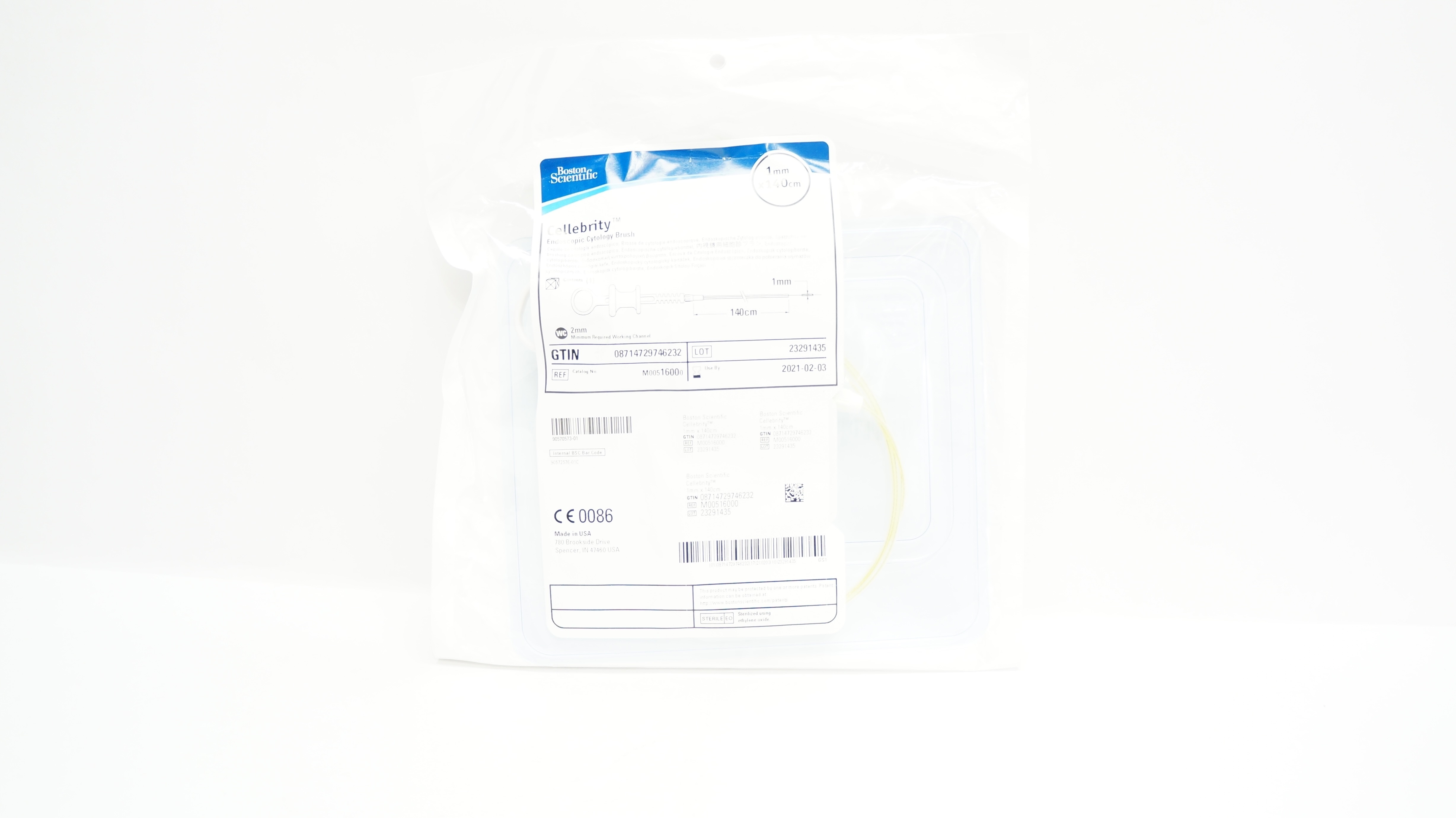 Boston Scientific M00516000 Celebrity Endoscopic Cytology Brush 1mm x 140cm (x)