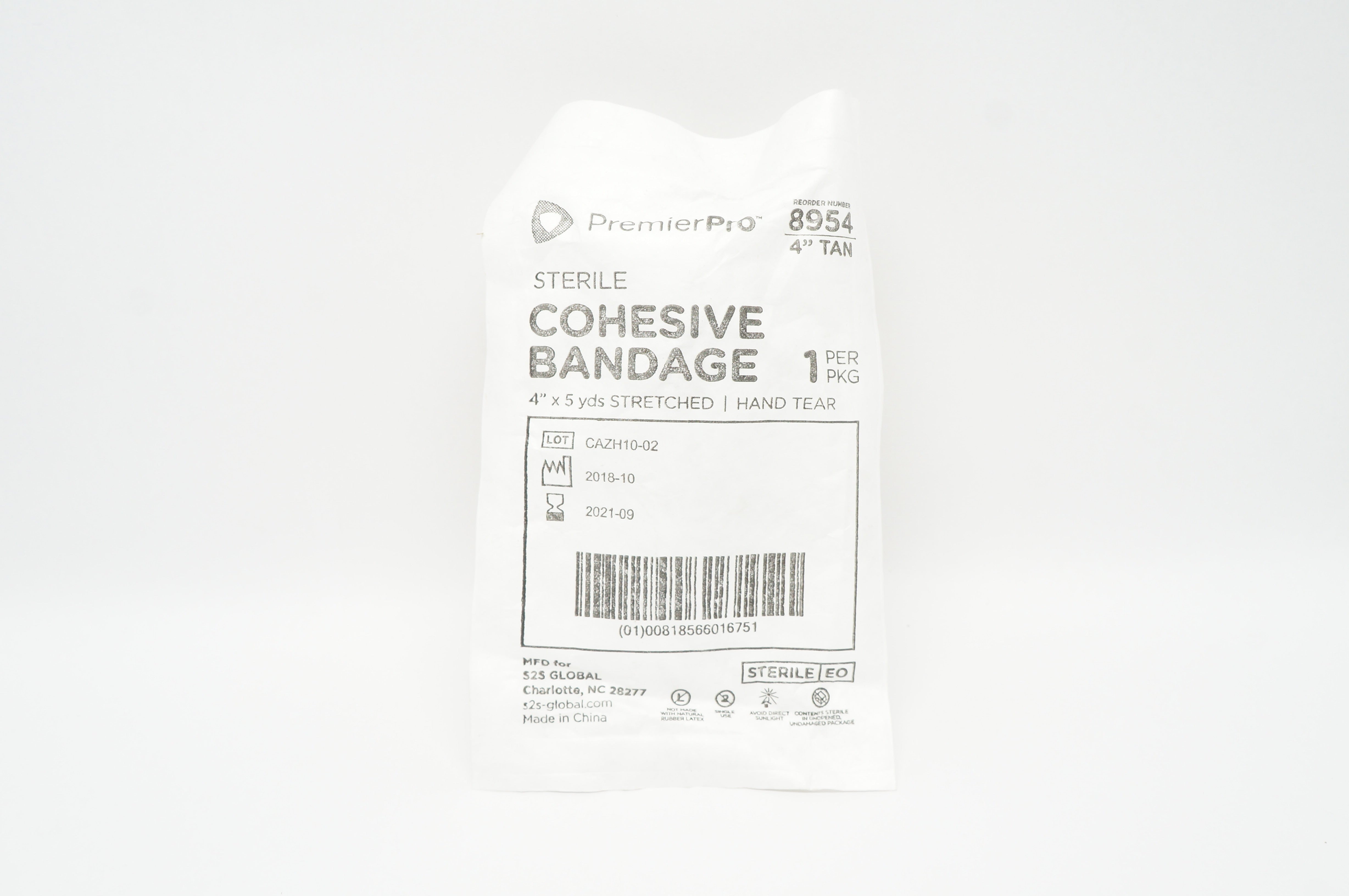 S2S Global 8954 PremierPro Cohesive Bandage 4inch x 5yds Stretched (x)
