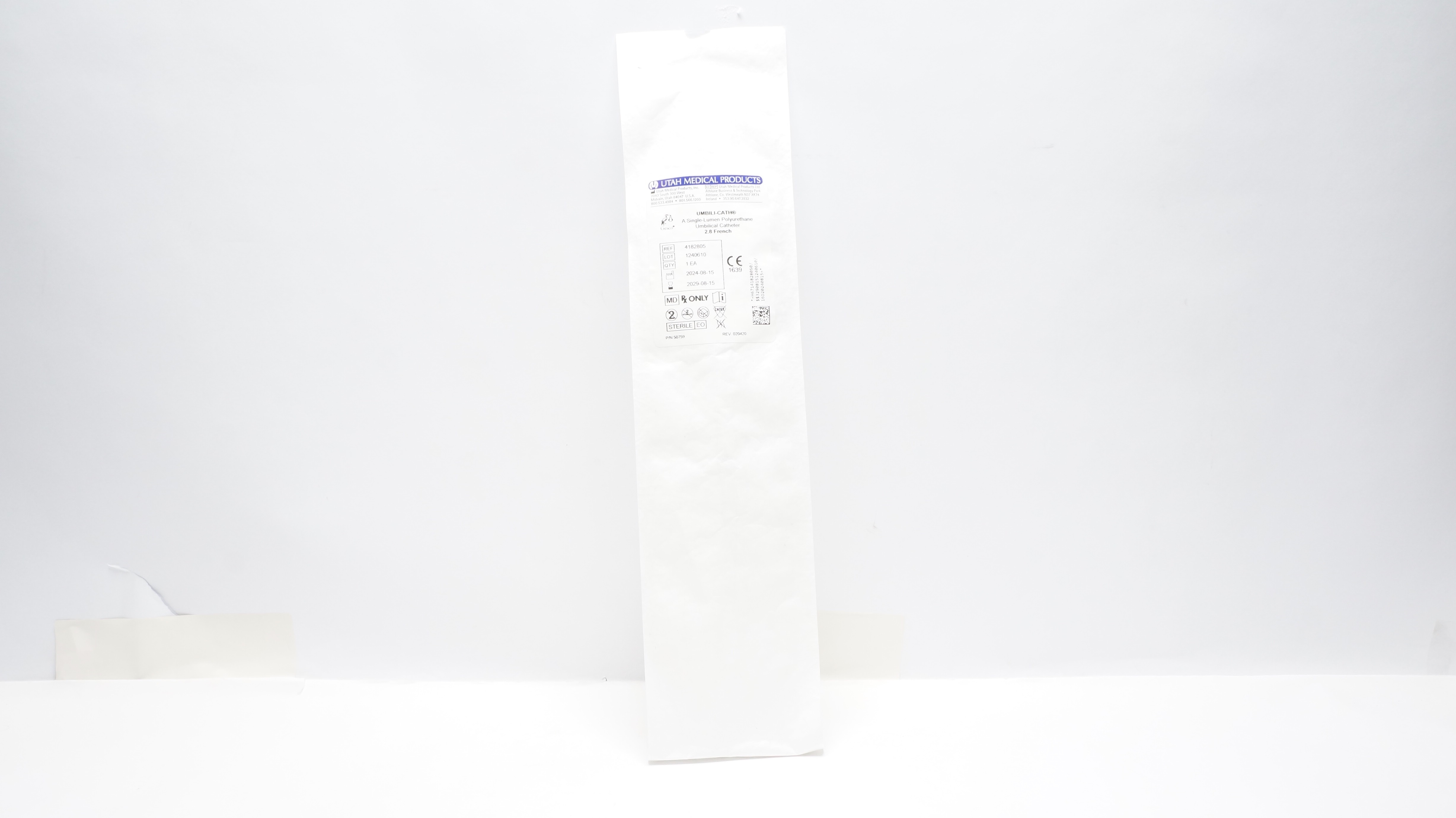 UTAH MEDICAL 4182805 Umbili-Cath Singe Lumen Cath. 2.8F