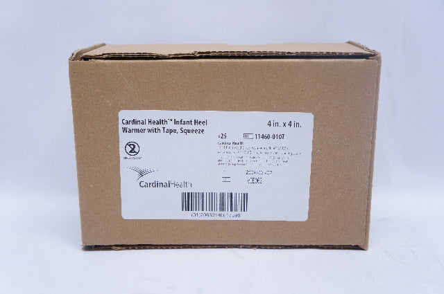 Cardinal Health 11460-010T Infant Heel Warmer, Squeeze 4inch x 4inch - Box of 25