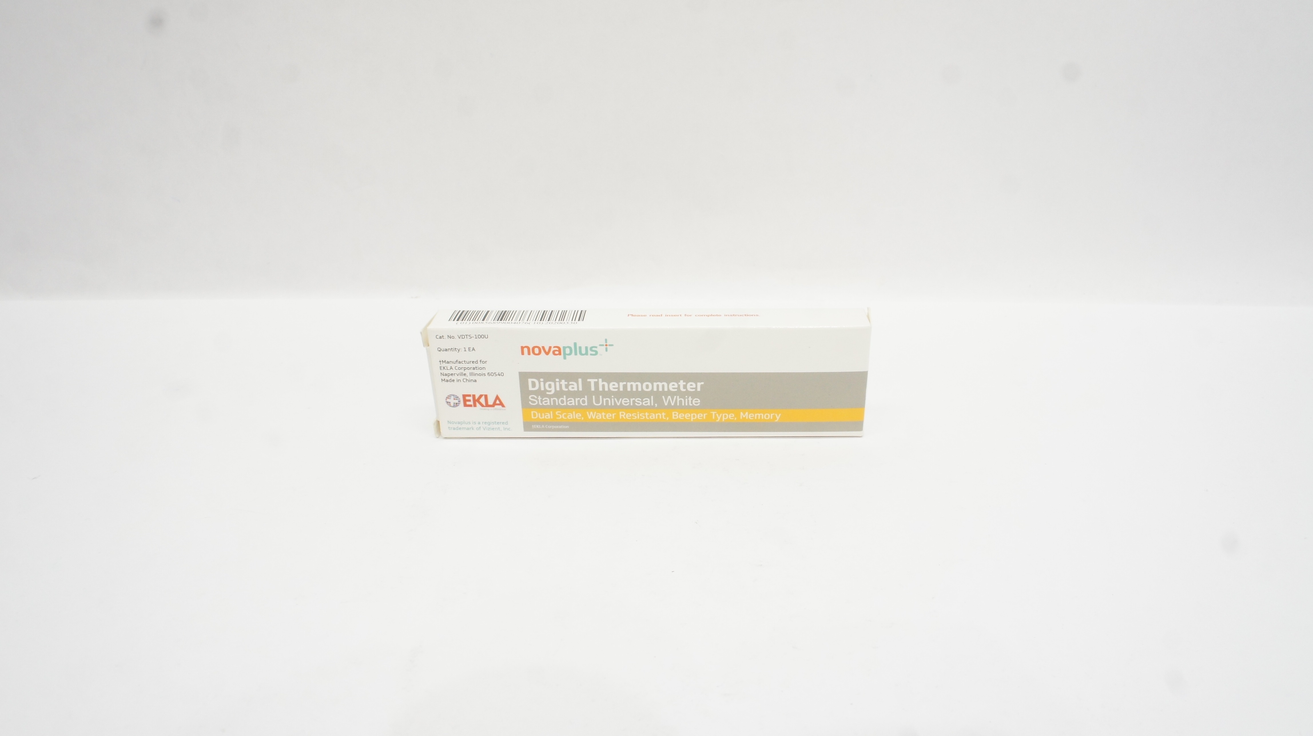 EKLA VDTS-100U NovaPlus Digital Thermometer Standard Universal, White