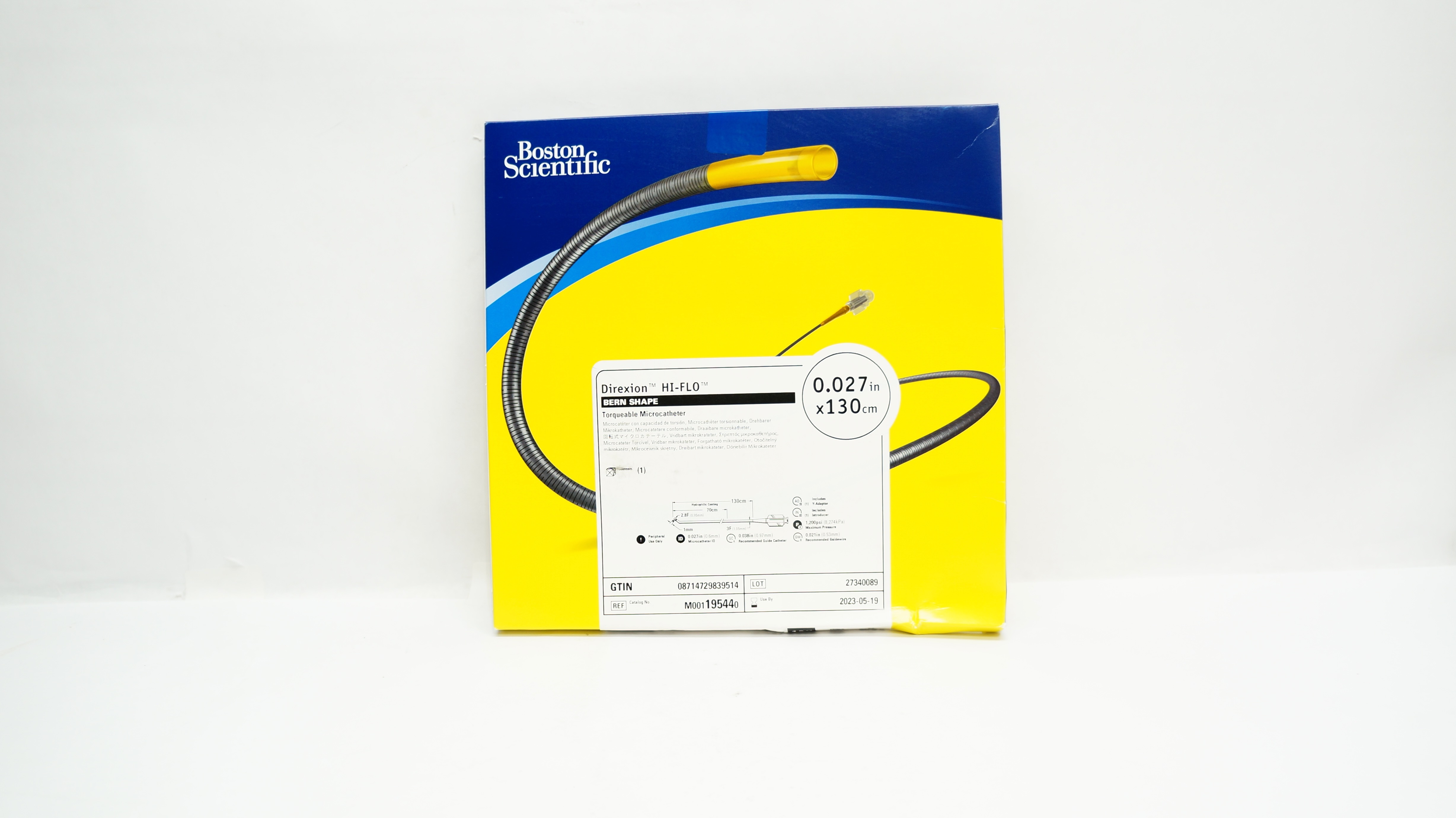 Boston Scientific 19544 Hi-Flo Tourqueable Microcath. 0.027inch x 130cm (x)