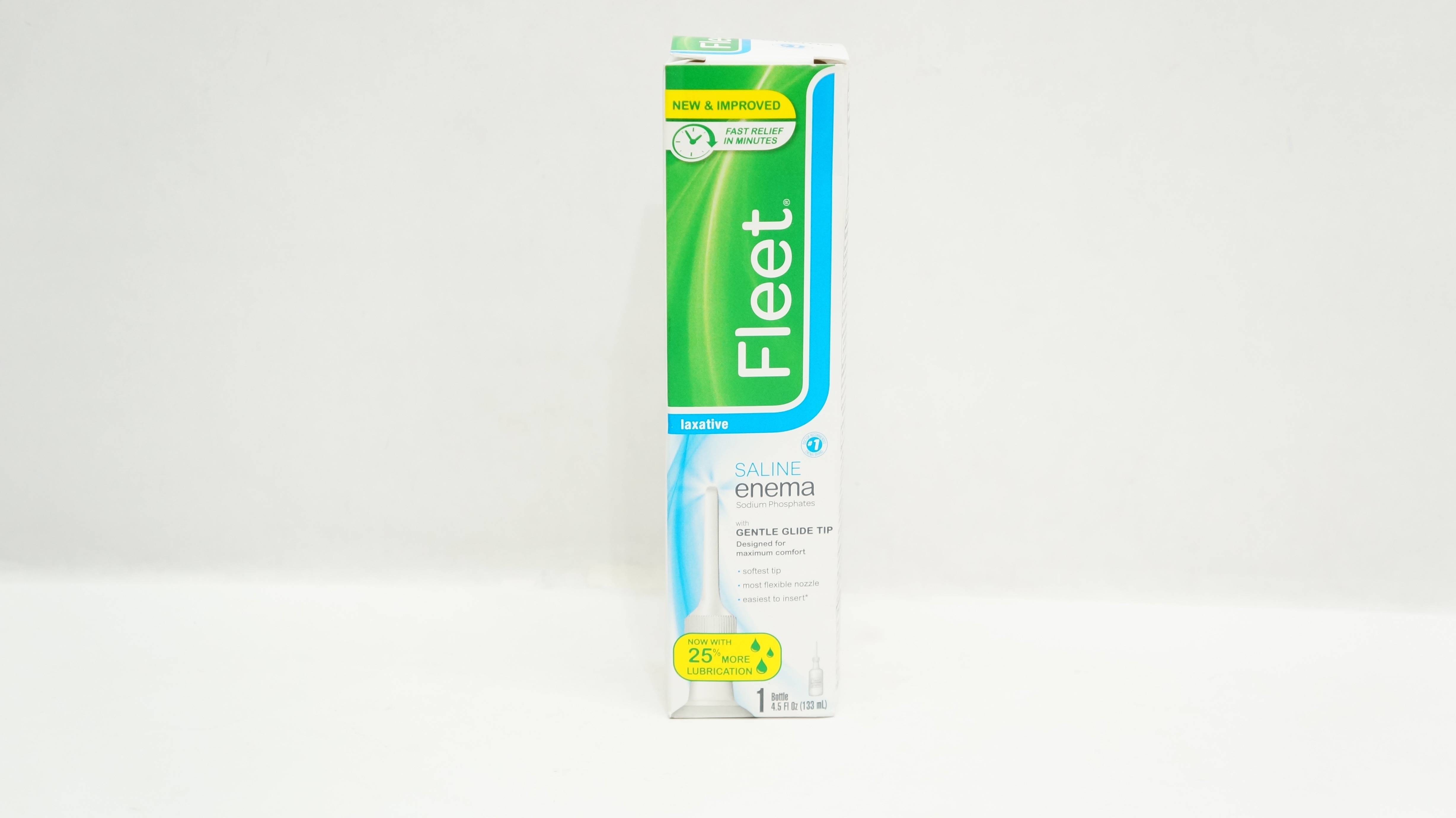 Fleet Laxative Saline Enema w/Gentle Glide Tip 1 Bottle 4.5 Fl. Oz. (x)