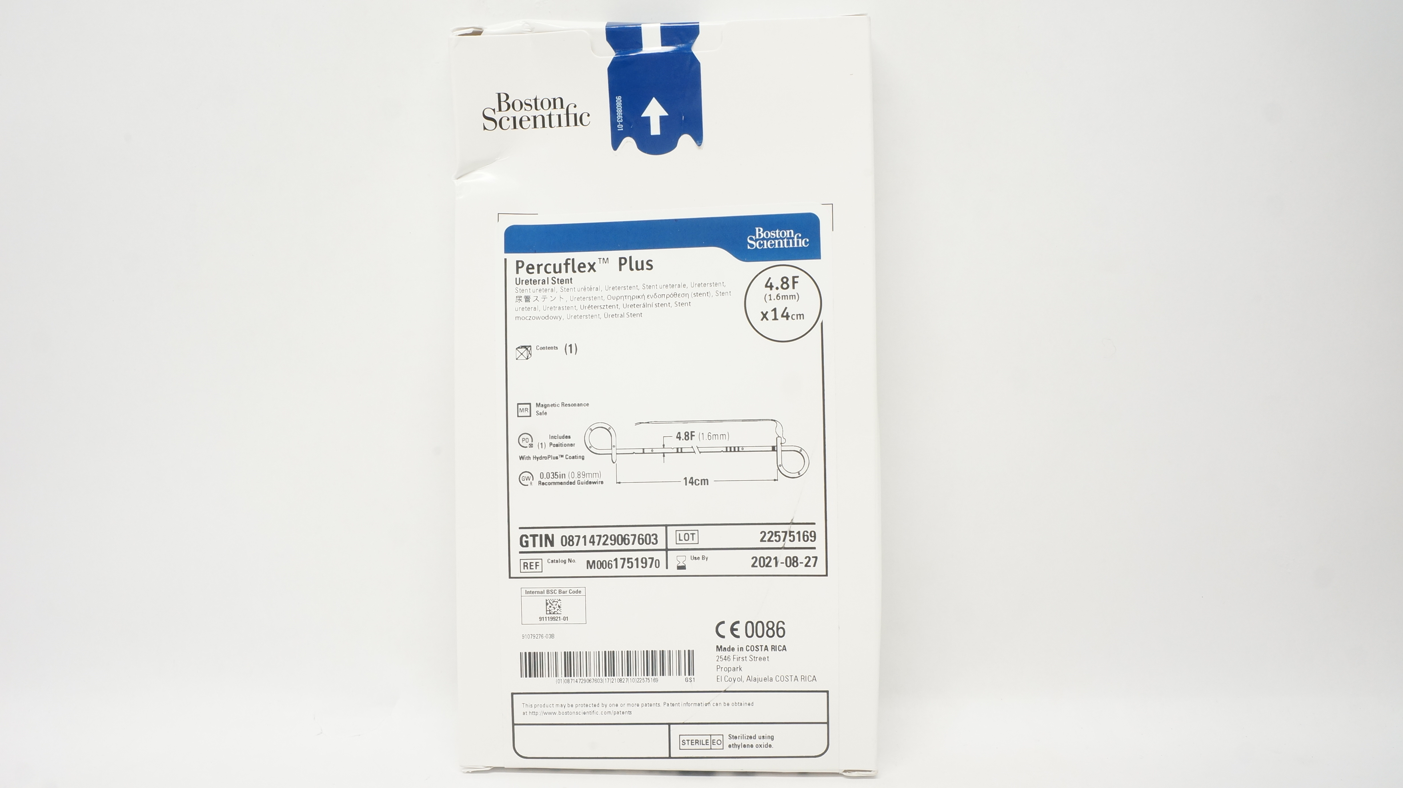 Boston Scientific 175197 PercuflexTM Plus Ureteral Stnt 4.8F x 14cm (x)