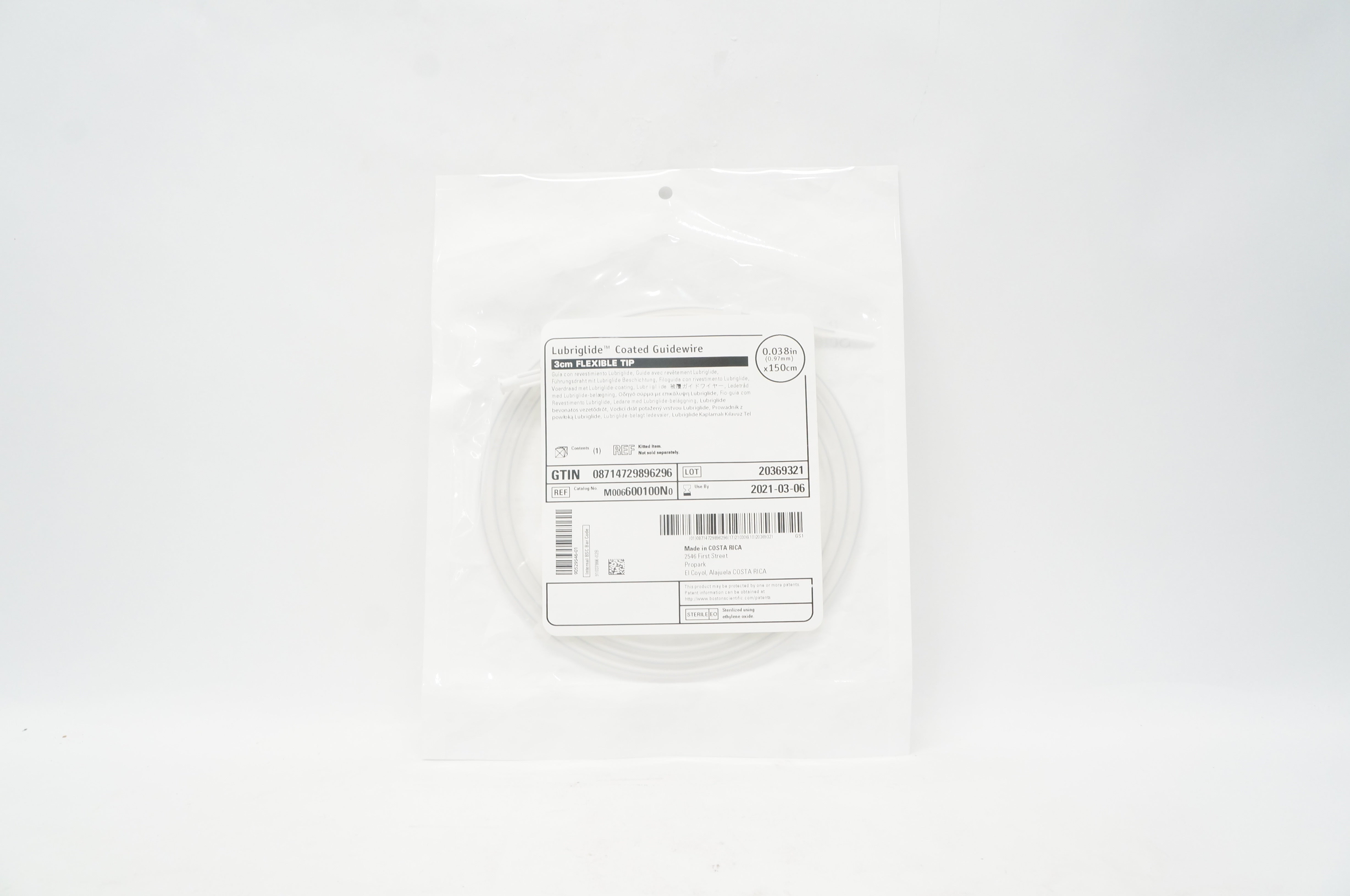 Boston Scientific M006600100N0 Lubriglide Coated Guidewire 0.038inch x 150cm (x)