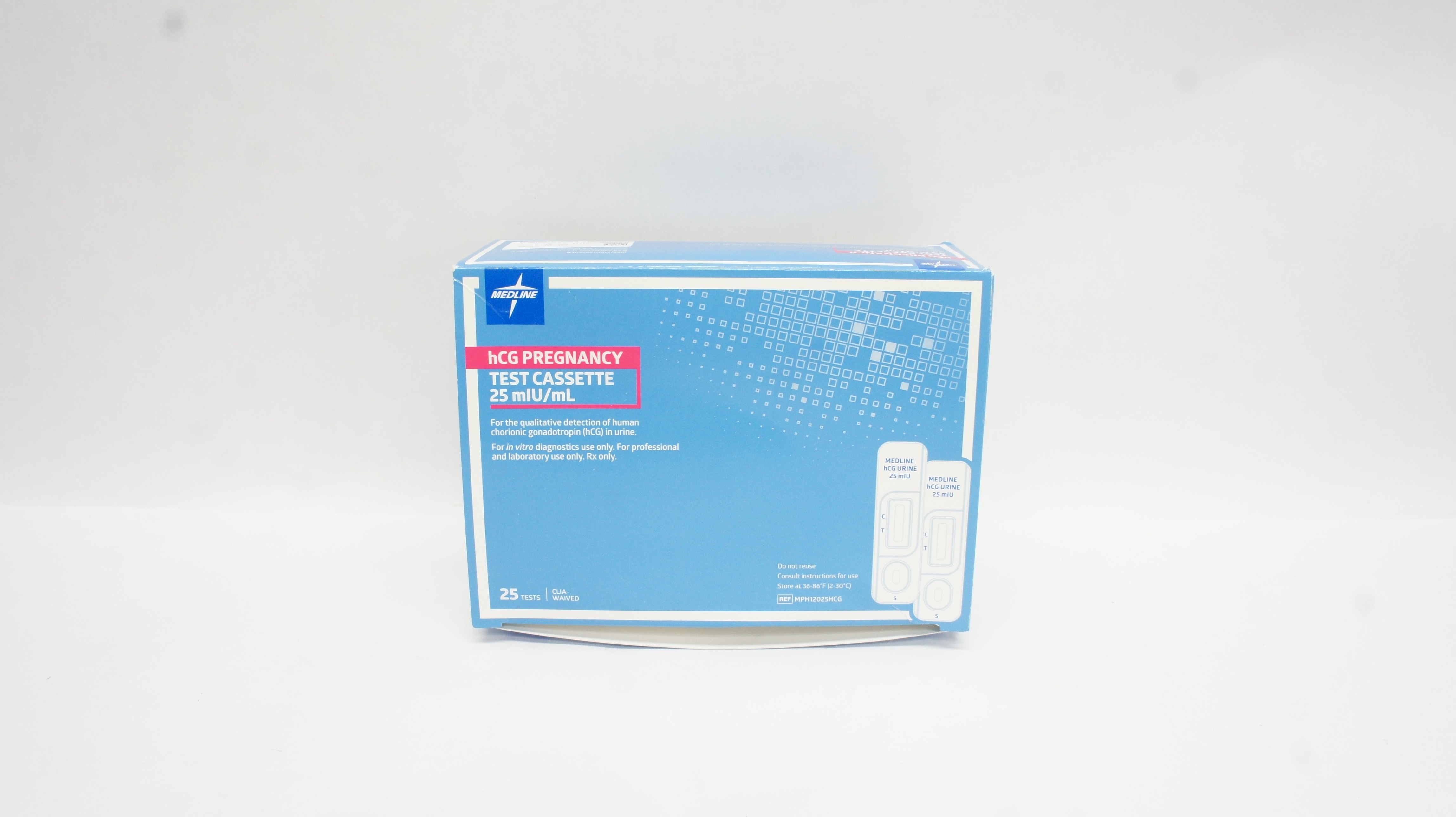 Medline MPH12025HCG, hCG Pregnancy, Test Cassette 25mIU/mL- Pack of 11