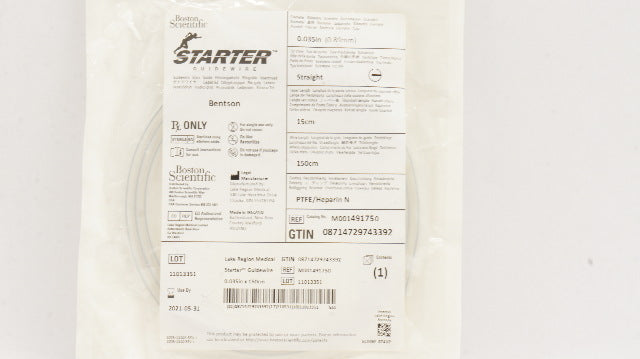 Boston Scientific M001491750 Starter Guidewire PTFE 0.035inch x 15cm x 150cm (x)