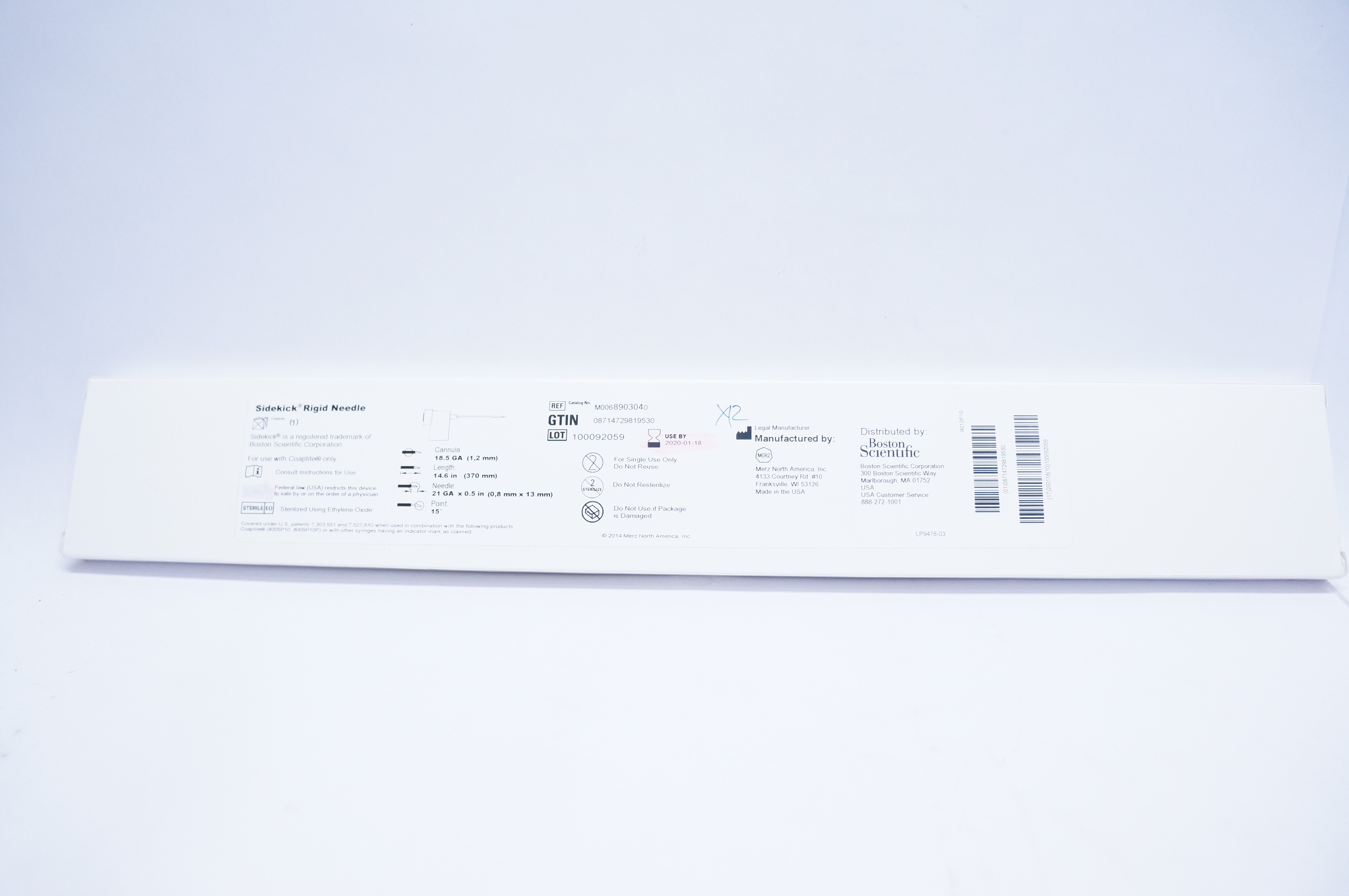 Boston Scientific 890304 SideKick Rigid Ndle 18.5Ga (x)