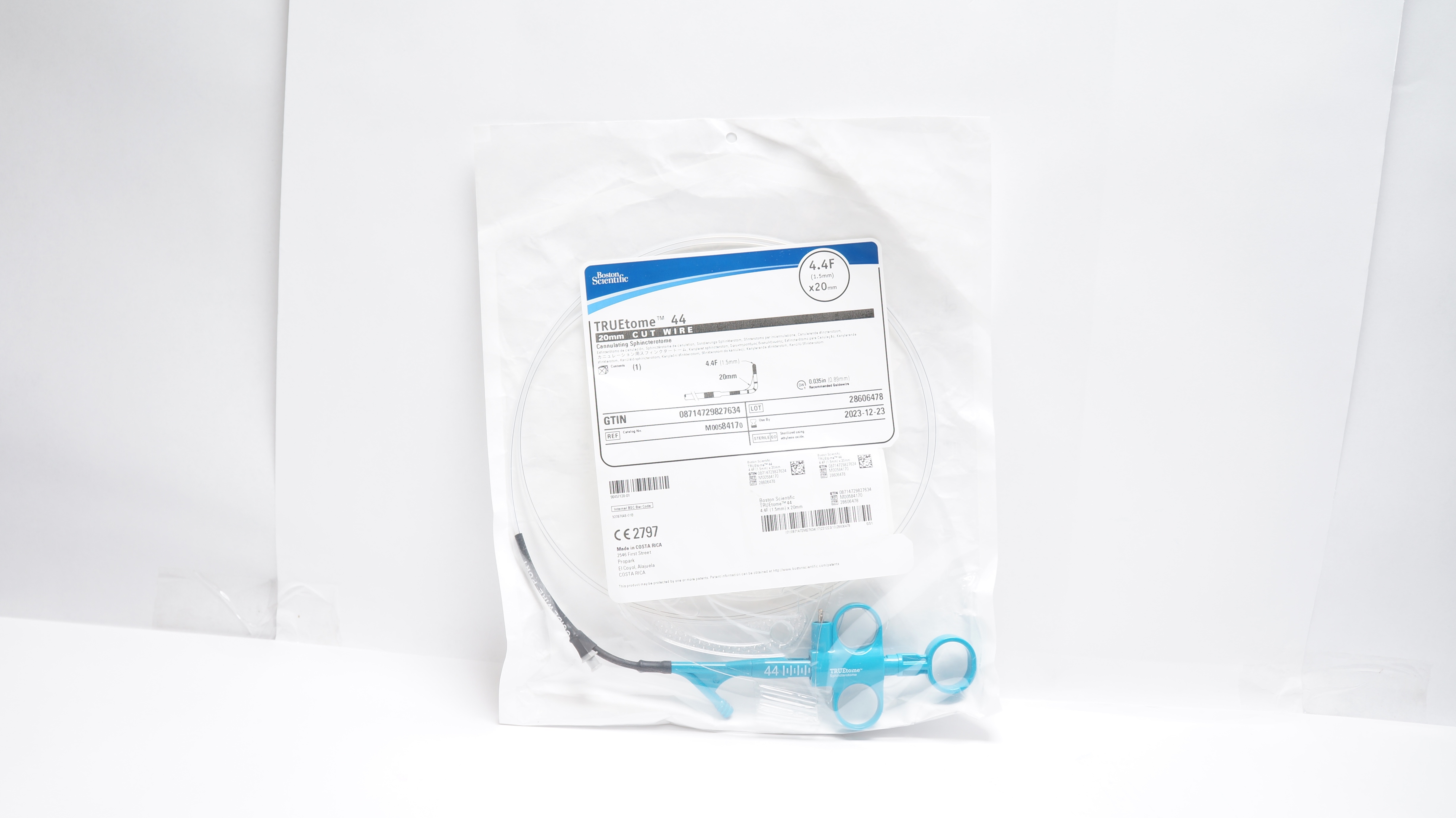 Boston Scientific M00584170 TRUEtome 44 Cut Wire Spincterotome 4.4F x 20mm (x)