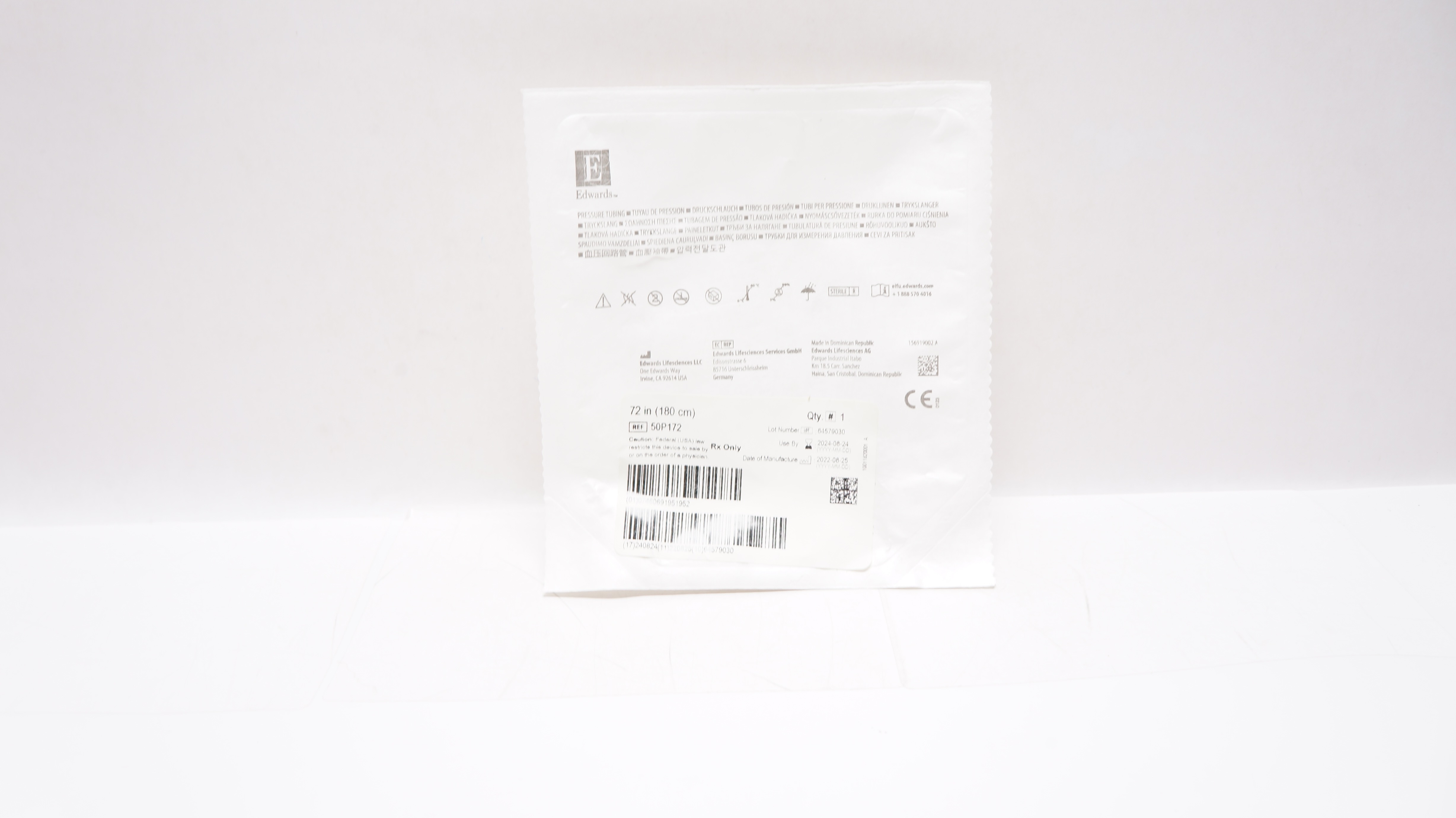 Edwards Lifesciences 50P172 Pressure Tubing 72inch