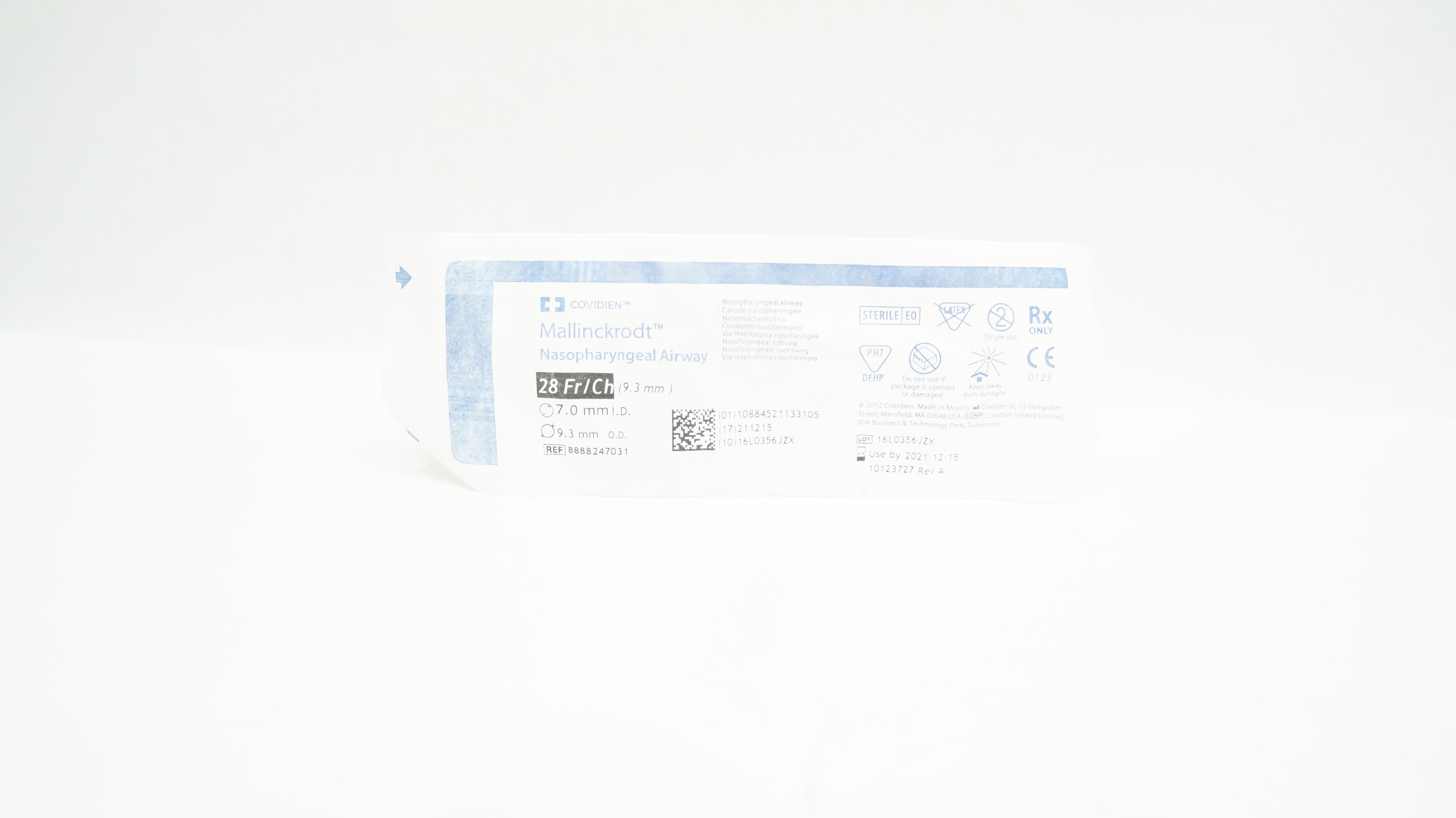 Covidien 8888247031 Shiley Nasopharyngeal Airway 28Fr., 7mm ID (x)