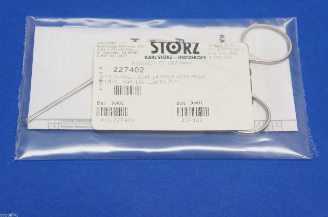 Karl Storz 227402 Fisch-Mcgee Wire Crimper With Right Curve Working Length 8cm