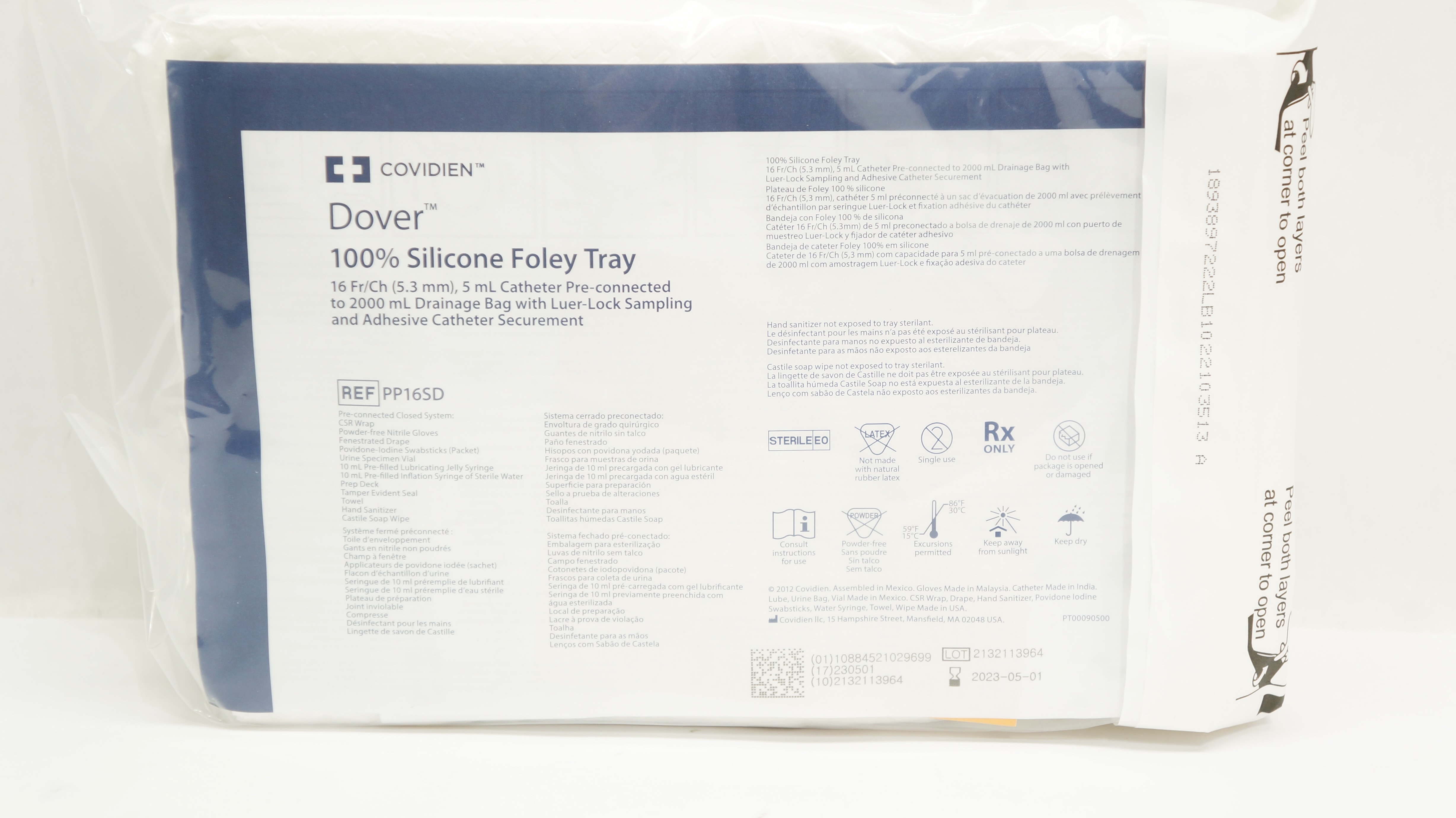 Covidien PP16SD Dover 100% Silicone Foley Tray (x)