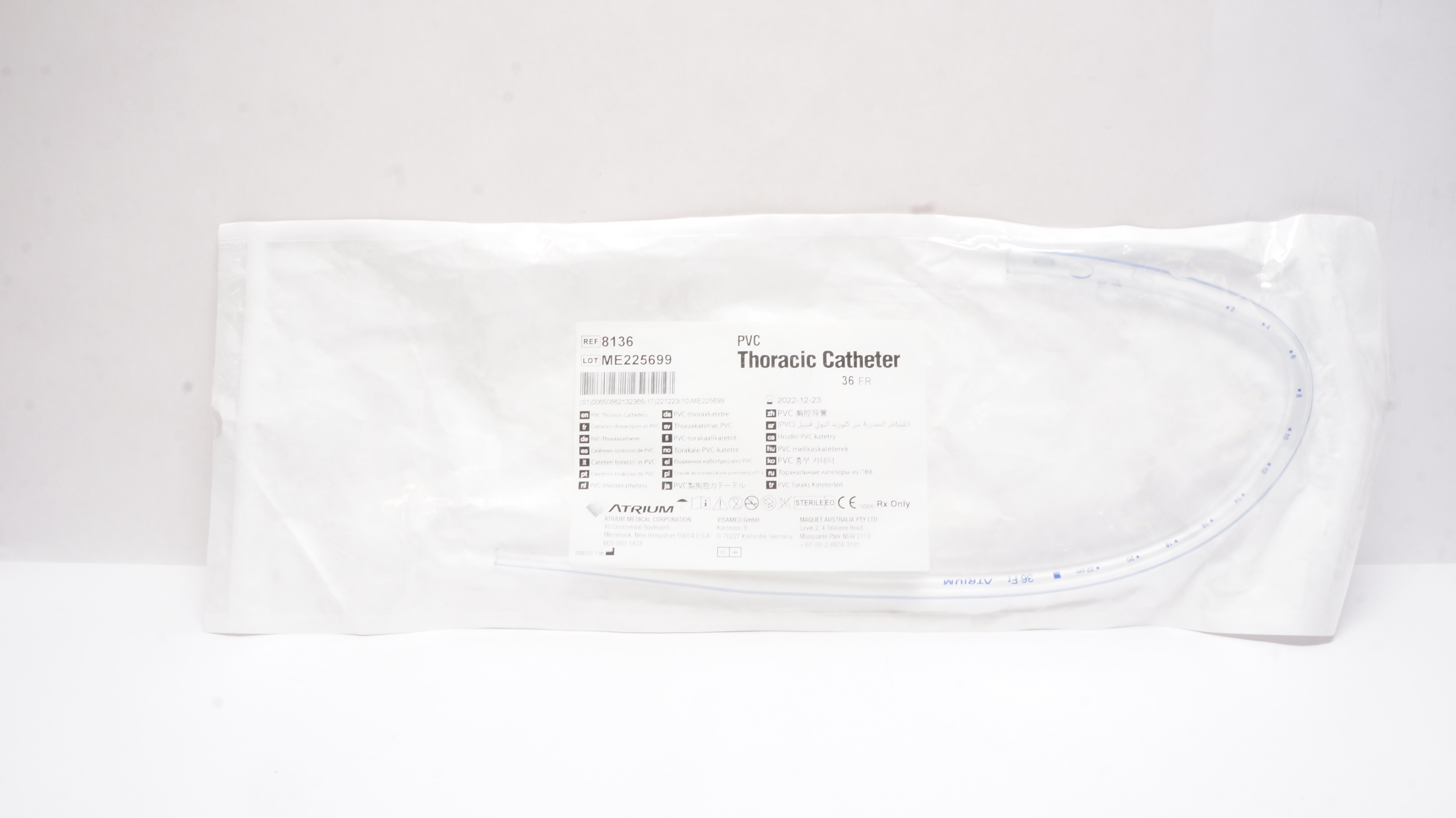 Atrium 8136 PVC Thoracic Cath. 36Fr (x)