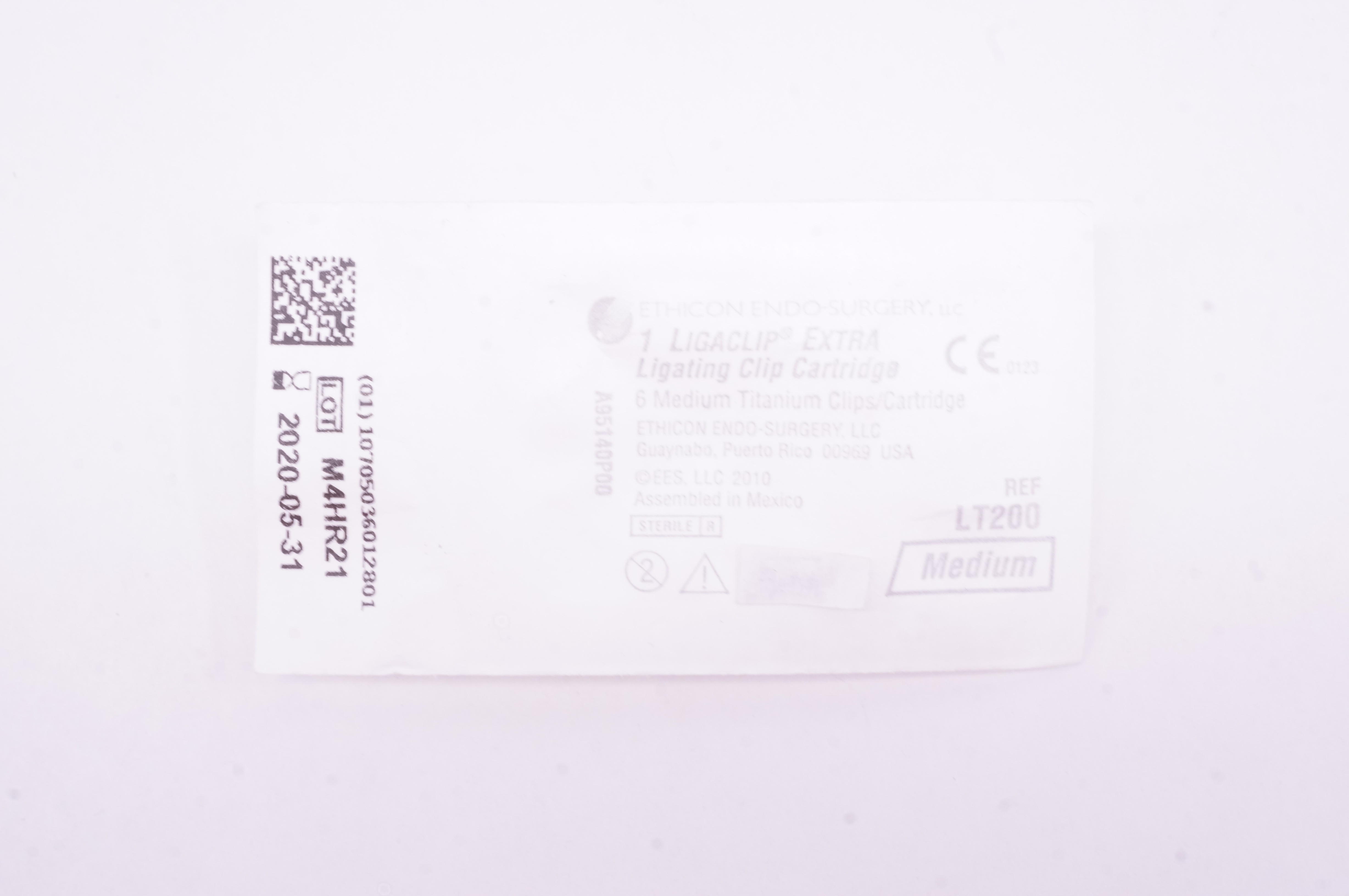 Ethicon LT200 Extra Ligating Clip Cartridge  6 Medium Titanium Clips (x)
