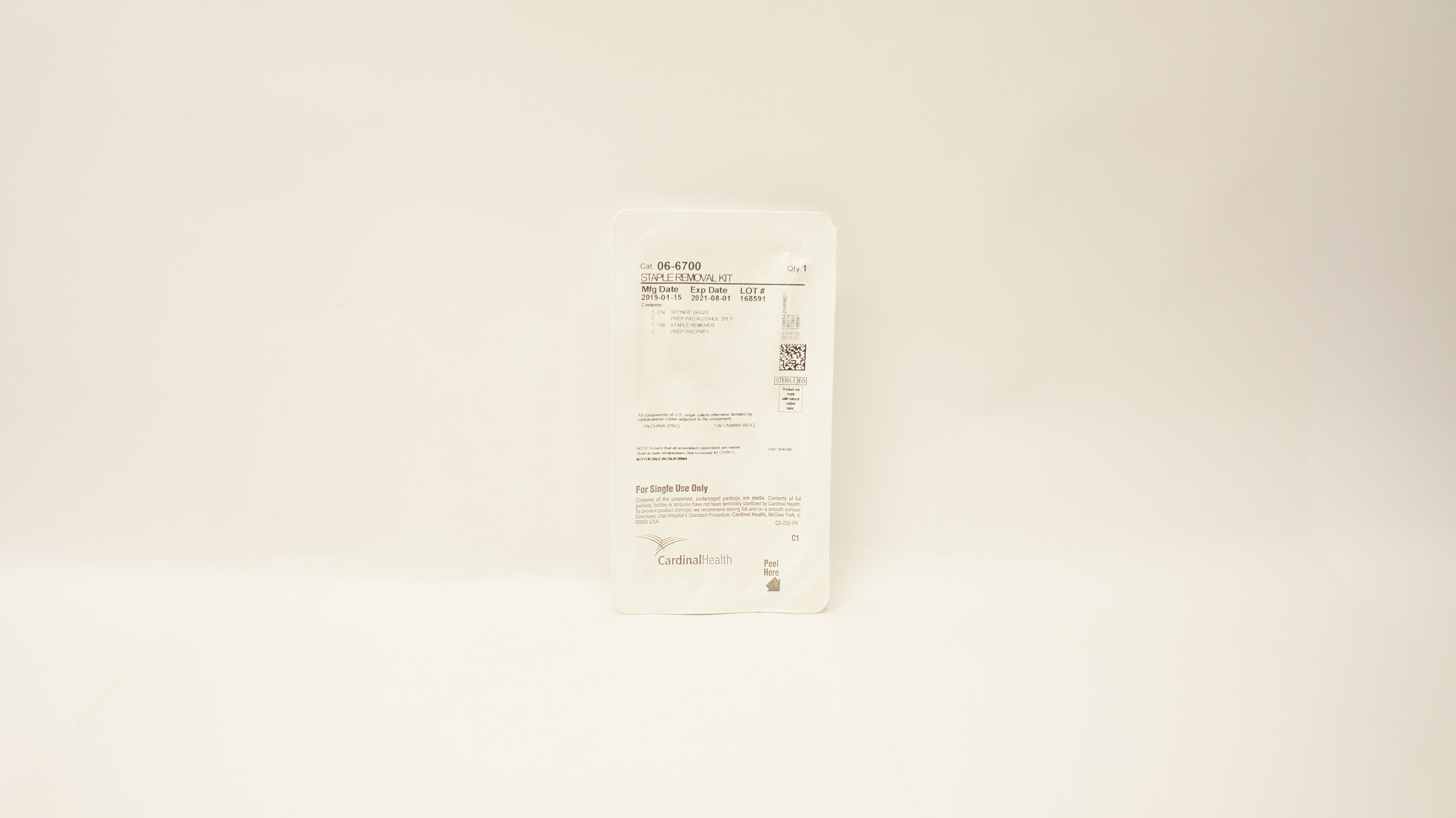 Cardinal Health 06-6700 Sterile Staple Removal Kit (x)
