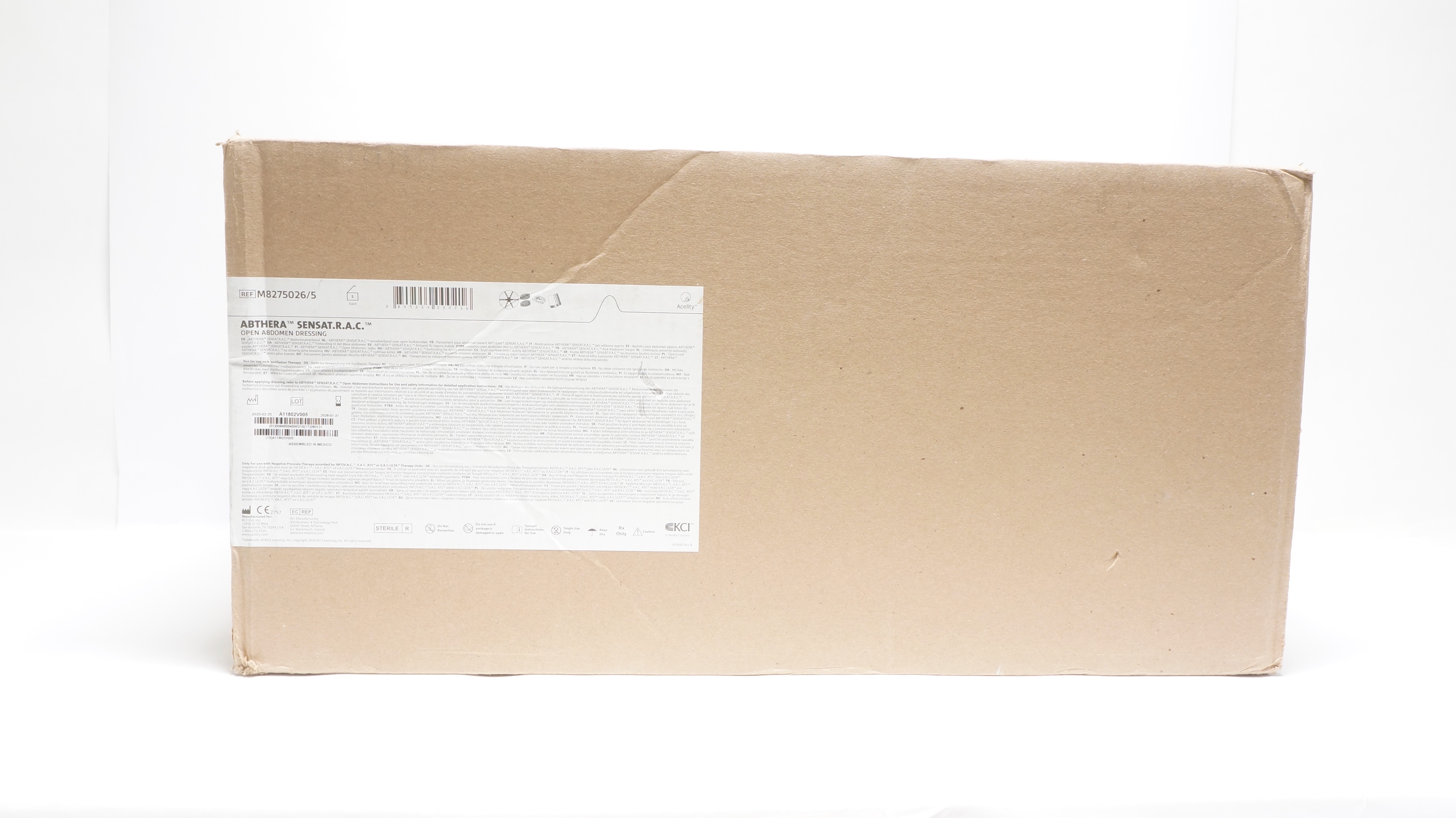 KCI M8275026/5 ABThera SensaT.R.A.C. Open Abdomen Dressing - Case of 5