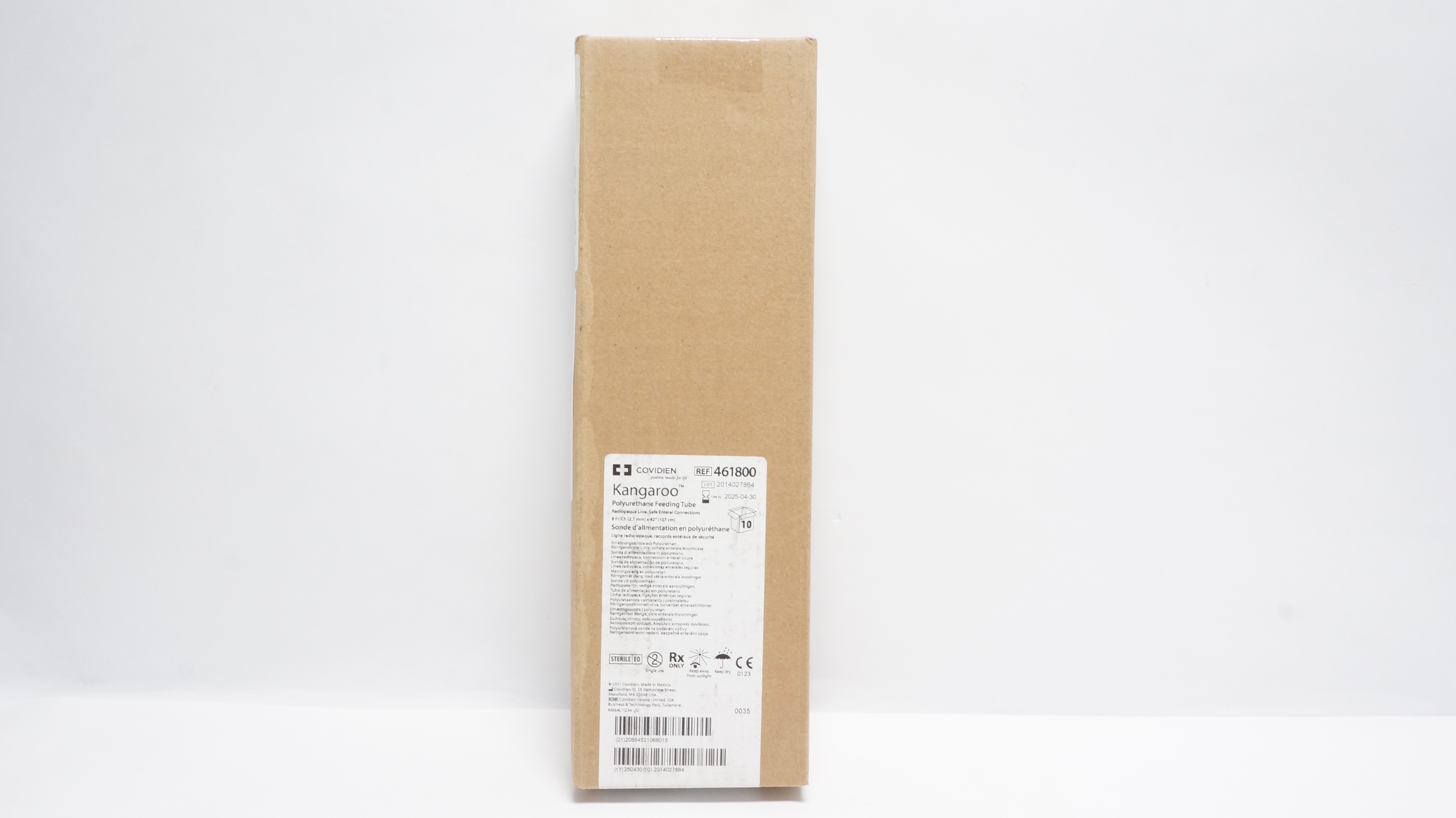 Covidien 461800 Kangaroo Polyurethane Feeding Tube 8Fr x 42inch (x) - Box of 10